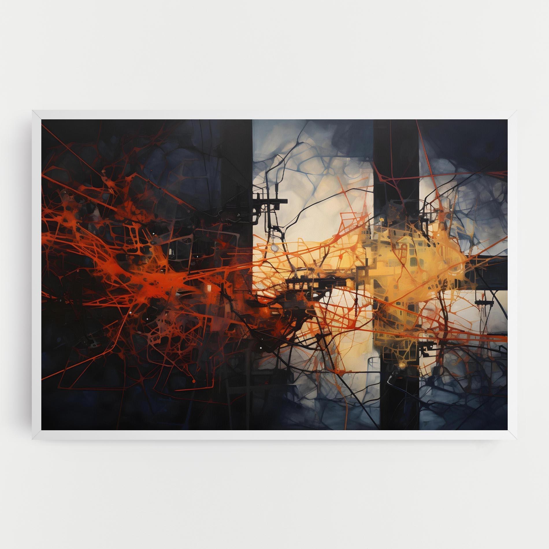 Leinwandbild Abstract Fire Style mockup 0