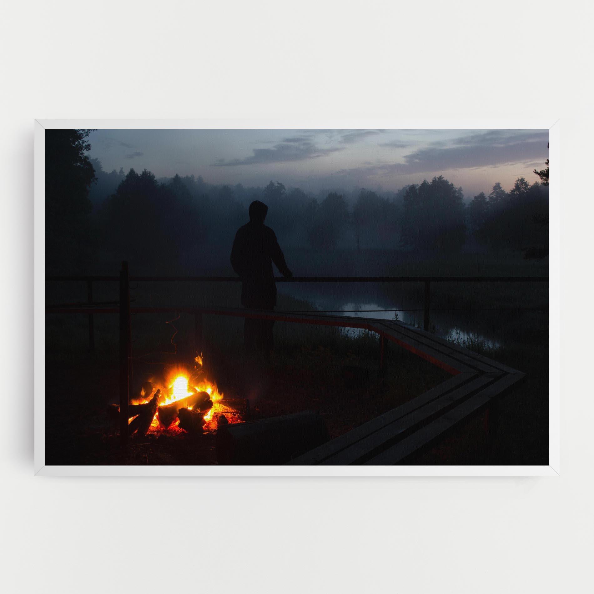 Leinwandbild Beautiful Fire View mockup 0