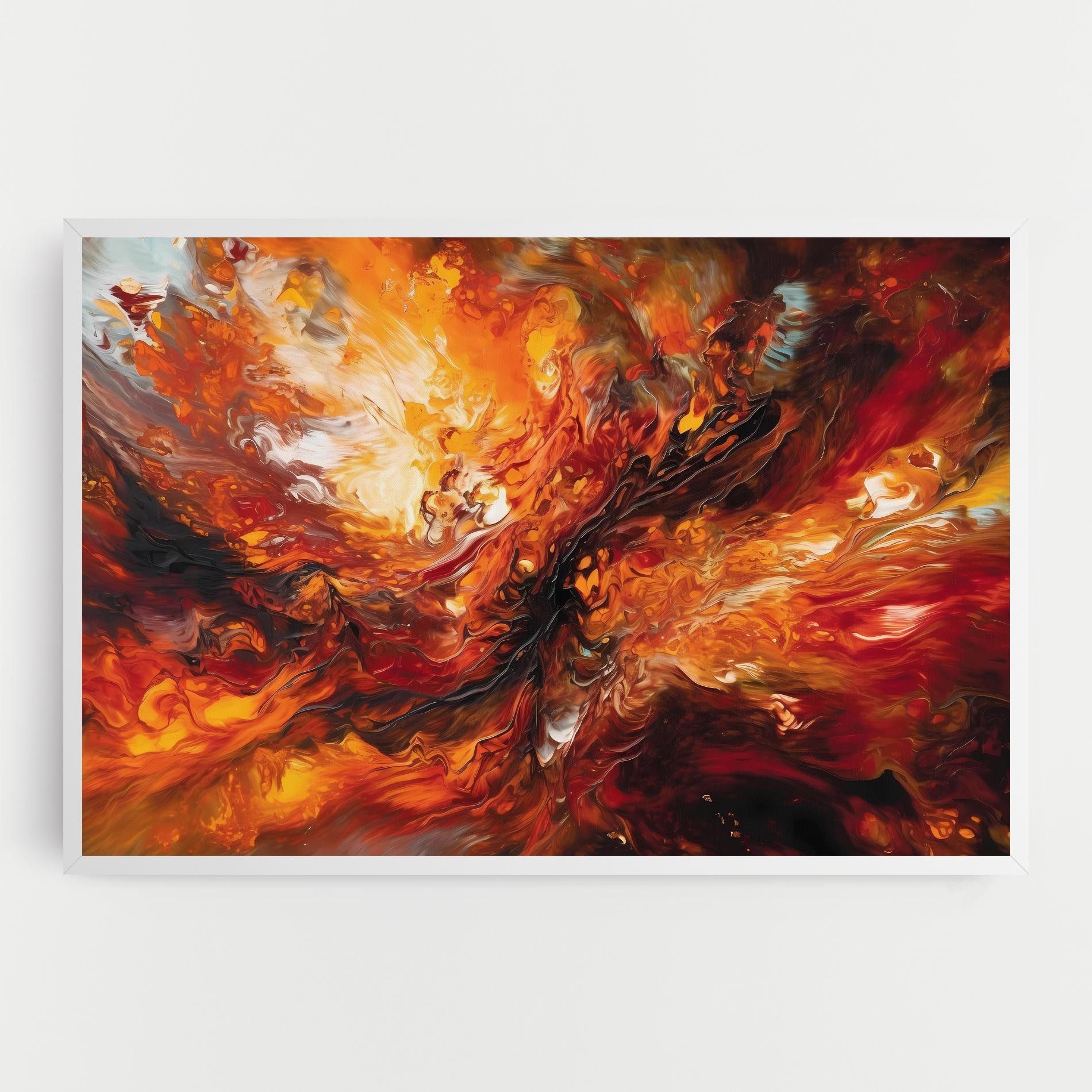 Fiery Red Orange Art mockup 0