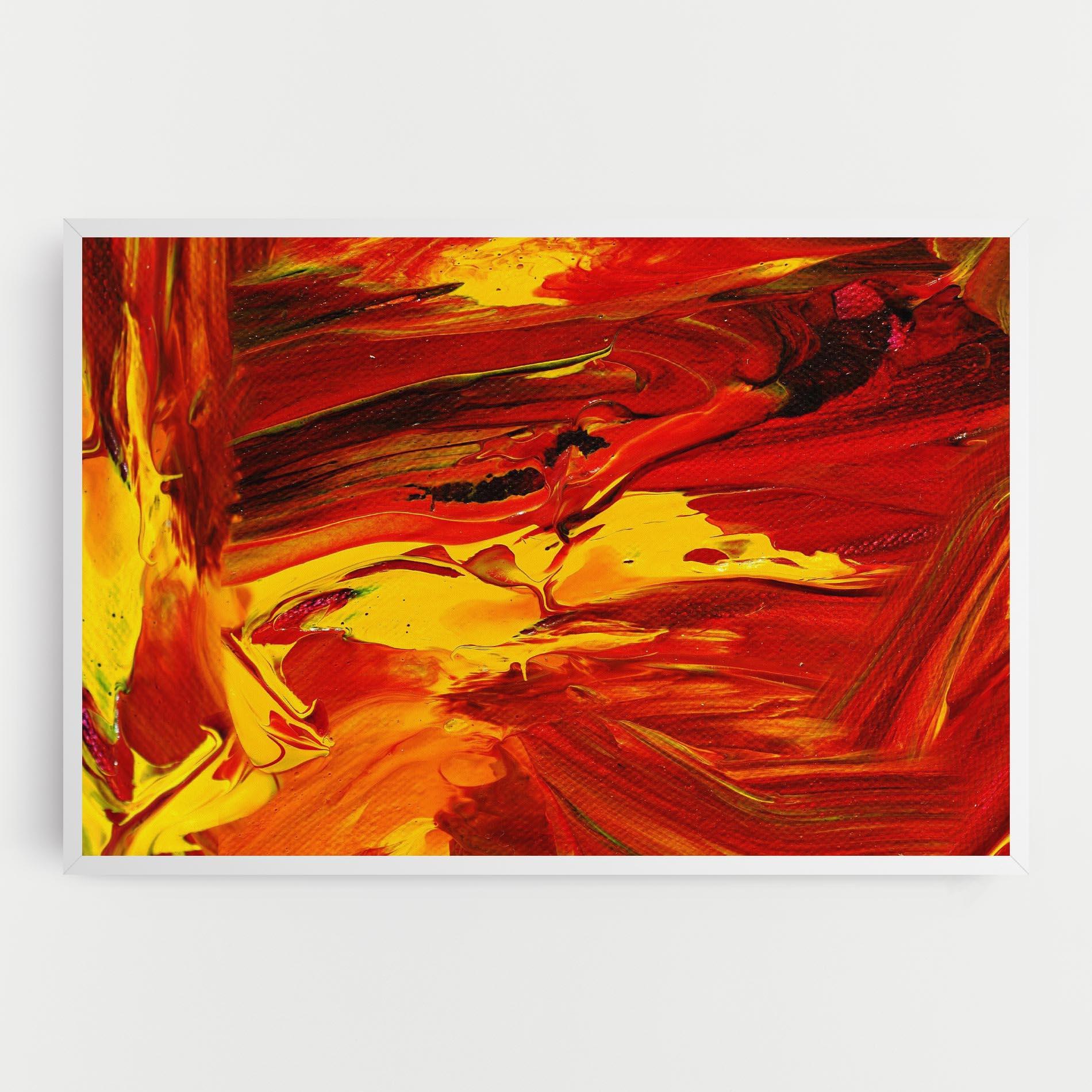 Leinwandbild Fire Painting mockup 0