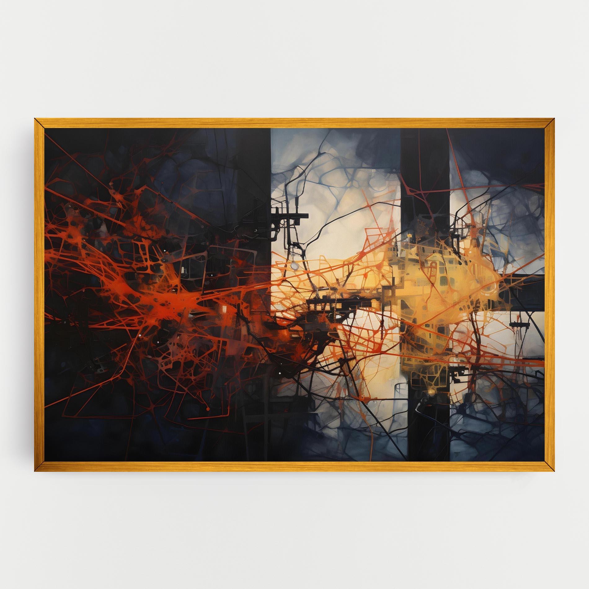 Leinwandbild Abstract Fire Style mockup 0