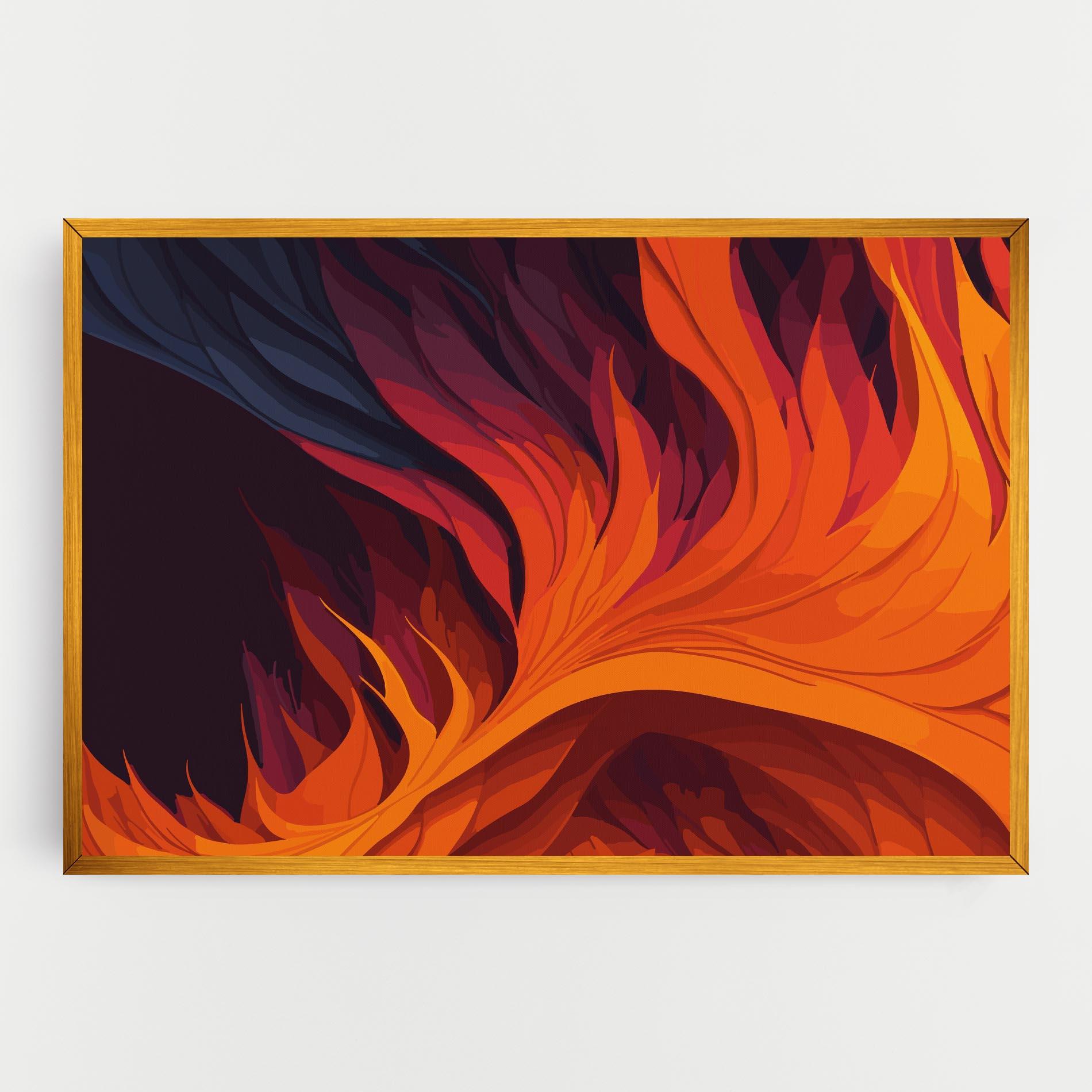 Leinwandbild Artistic Fire mockup 0