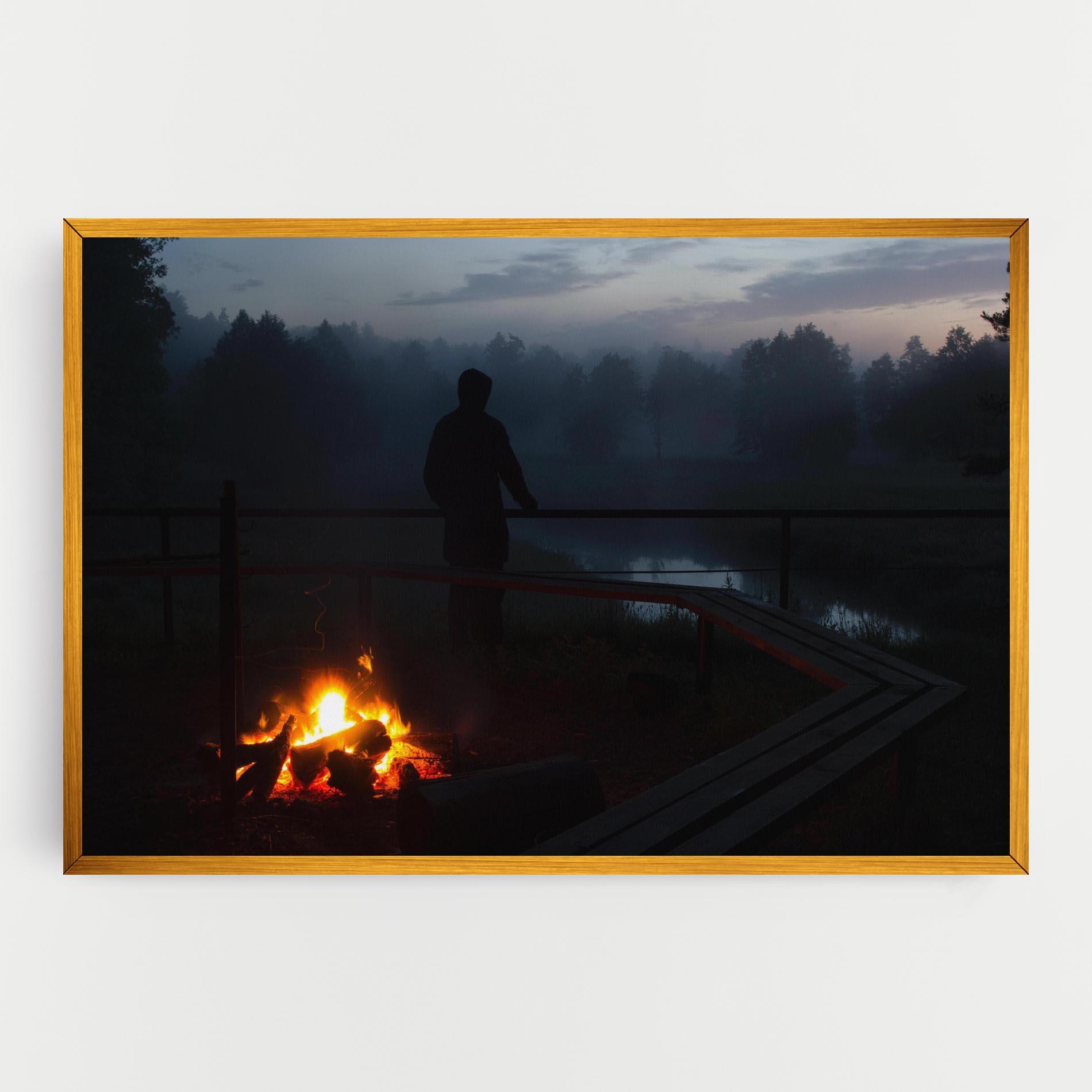 Leinwandbild Beautiful Fire View mockup 0