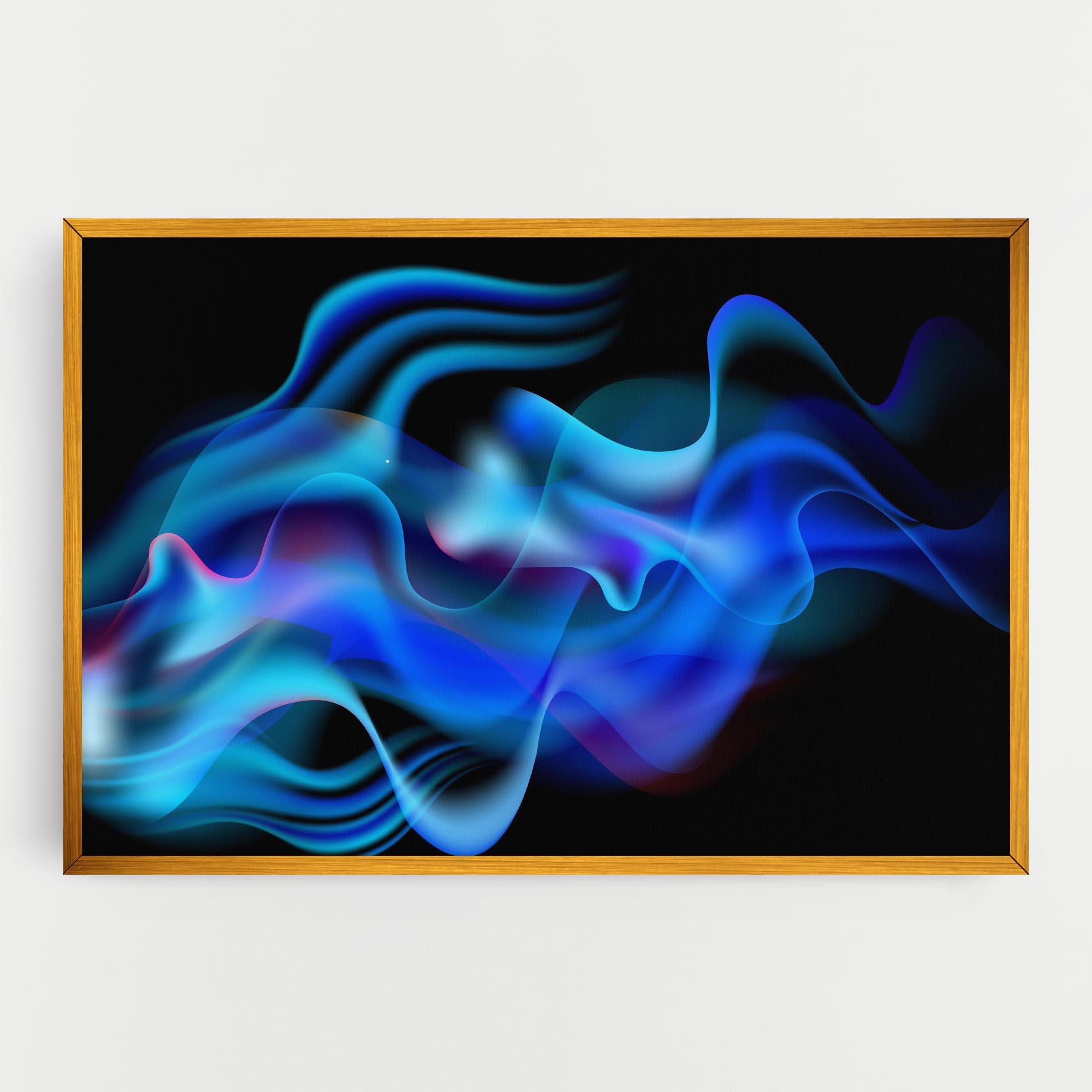 Leinwandbild Blue Fire mockup 0