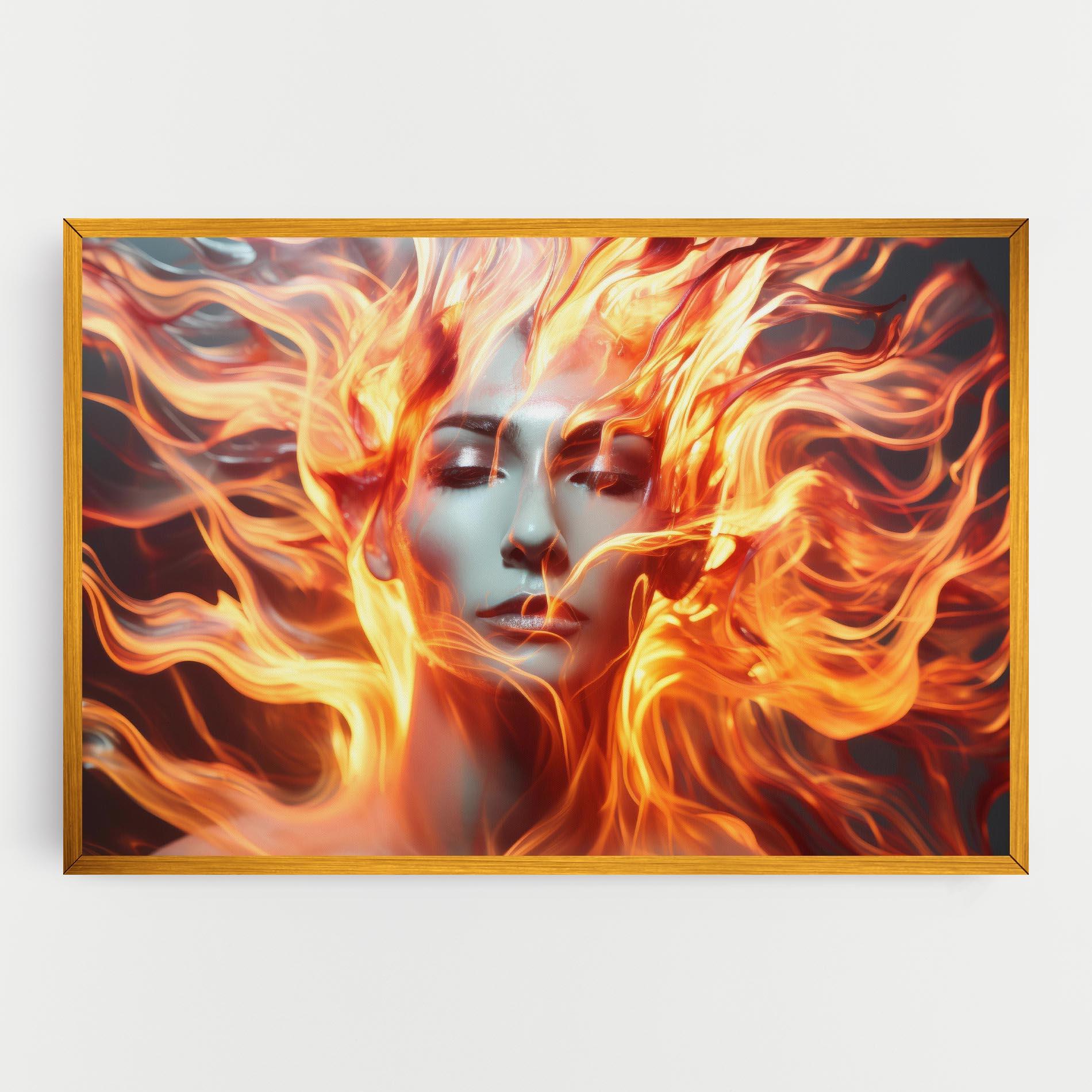 Leinwandbild Fire Hair mockup 0