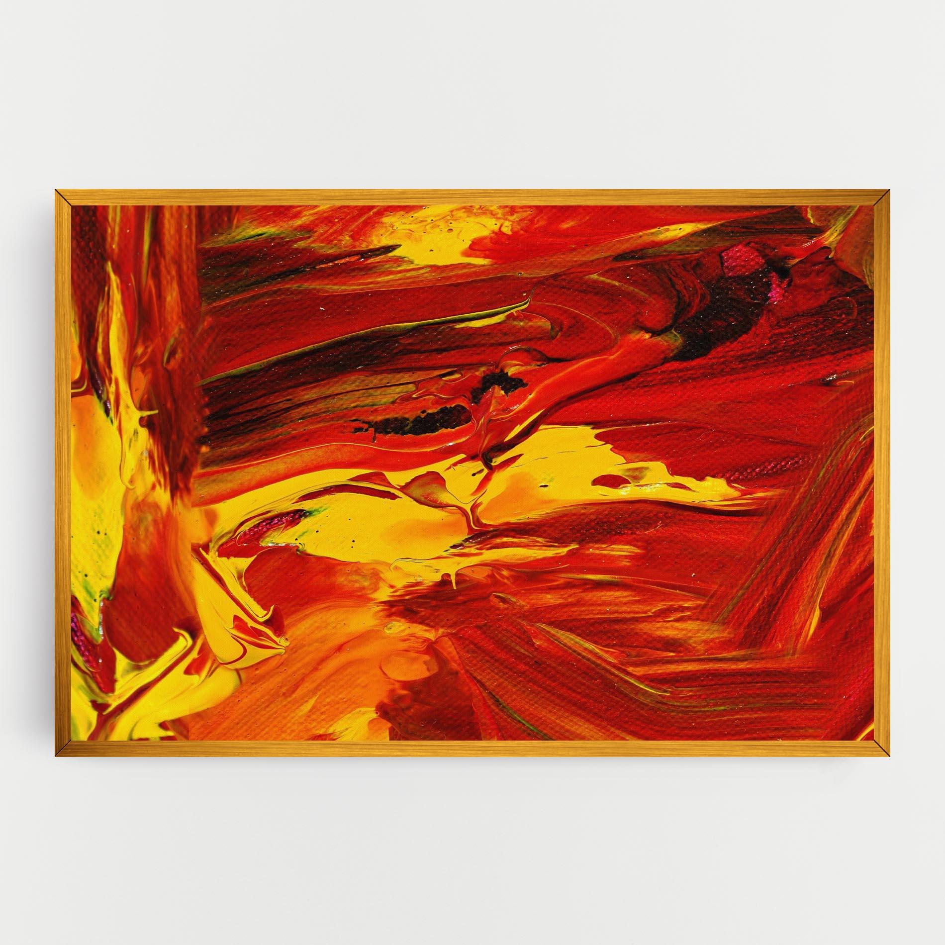 Leinwandbild Fire Painting mockup 0