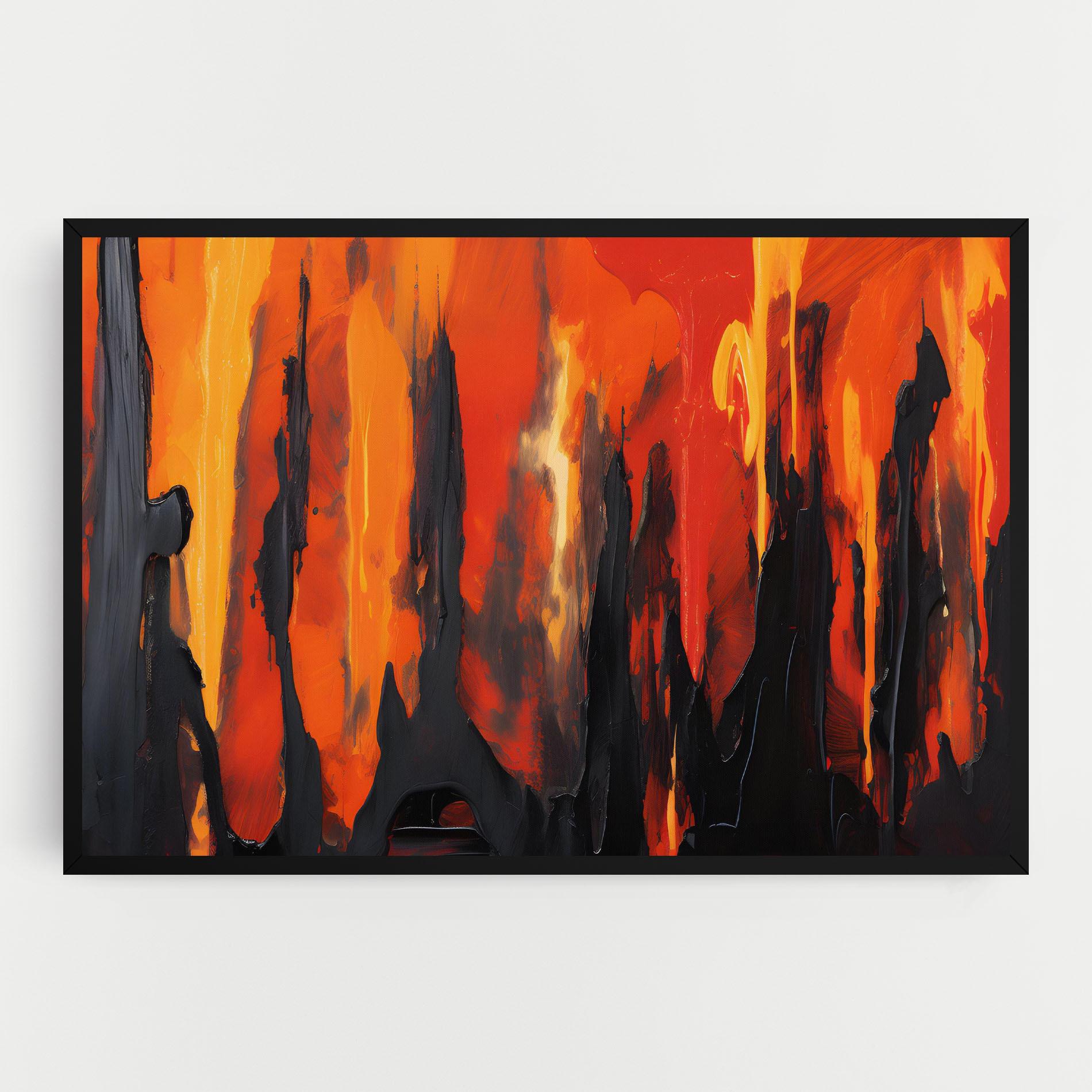 Leinwandbild Abstract Fire Art mockup 0