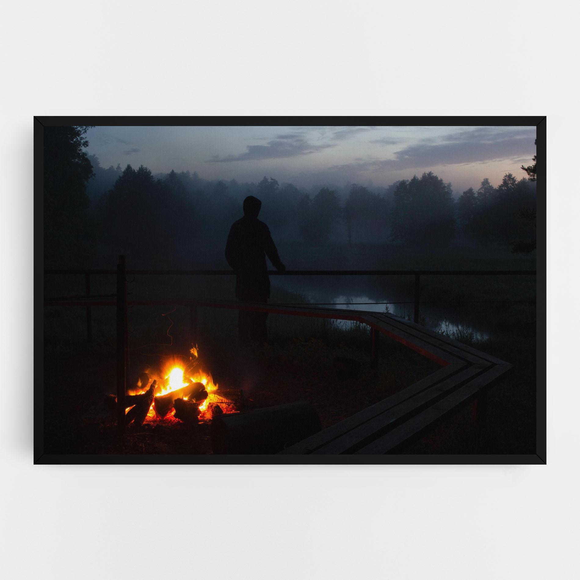 Leinwandbild Beautiful Fire View mockup 0