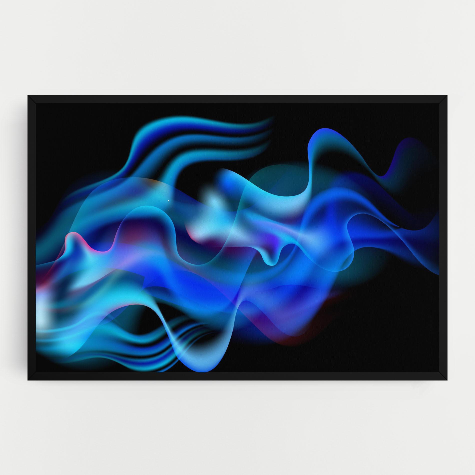 Leinwandbild Blue Fire mockup 0