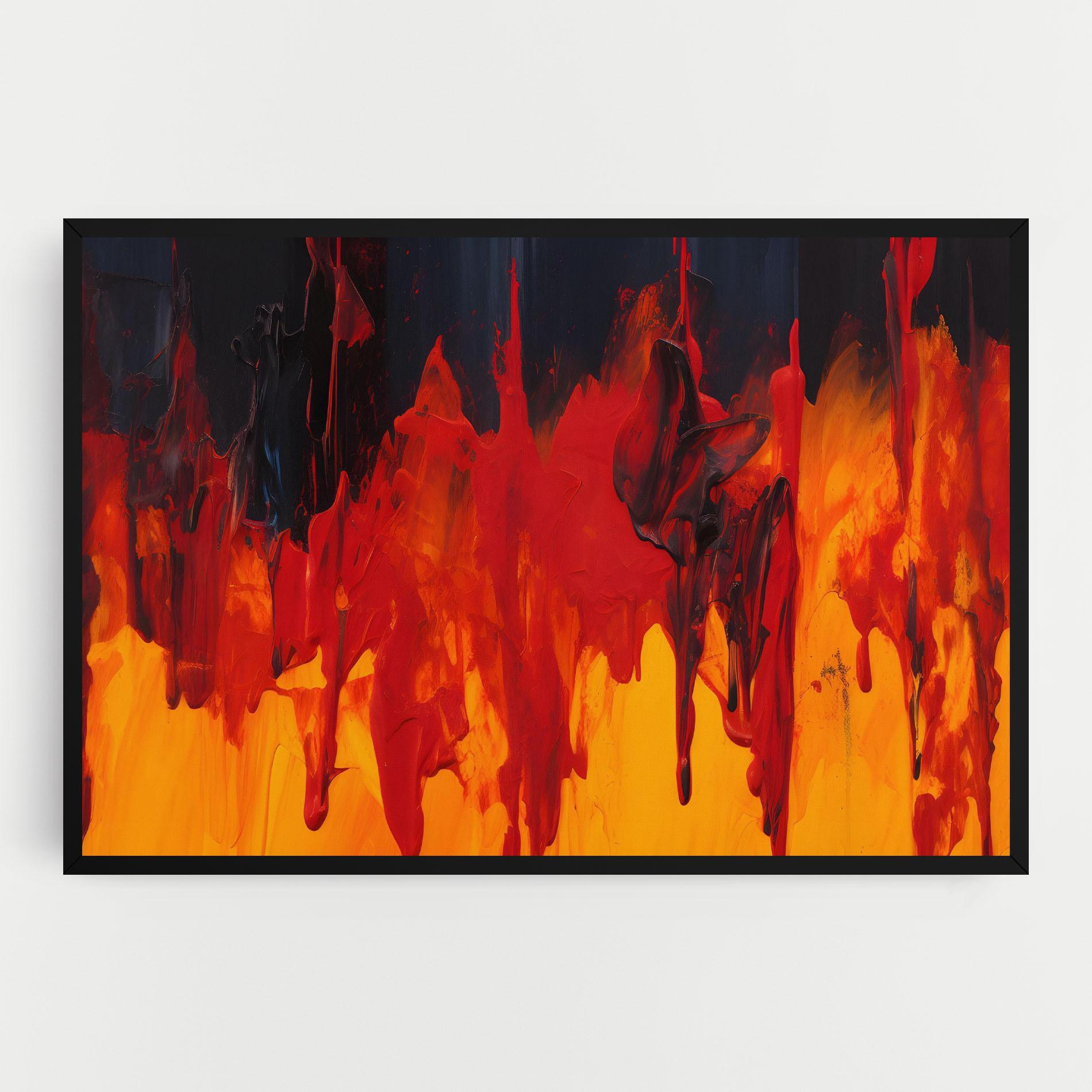 Leinwandbild Colorful Fire Art mockup 0