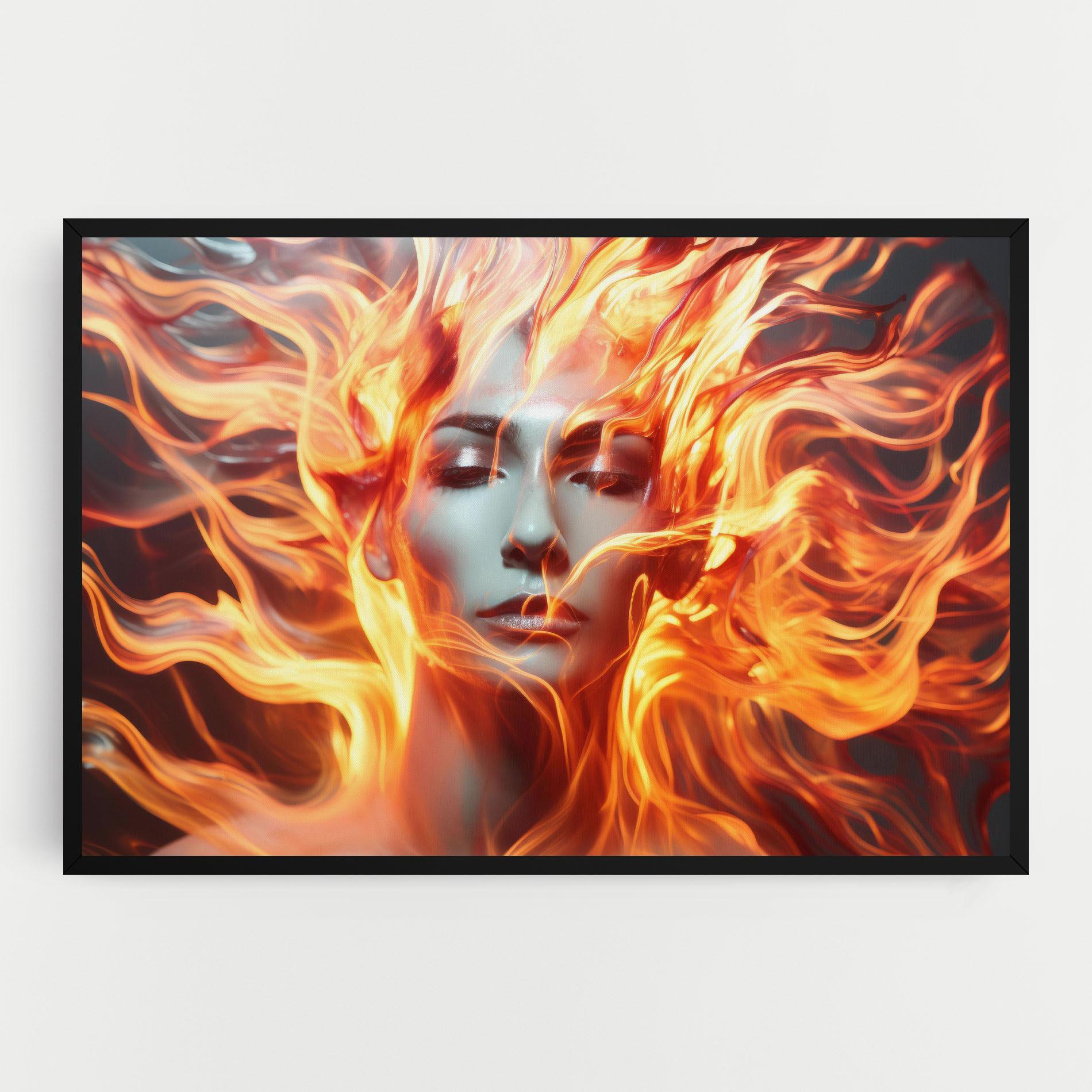 Leinwandbild Fire Hair mockup 0