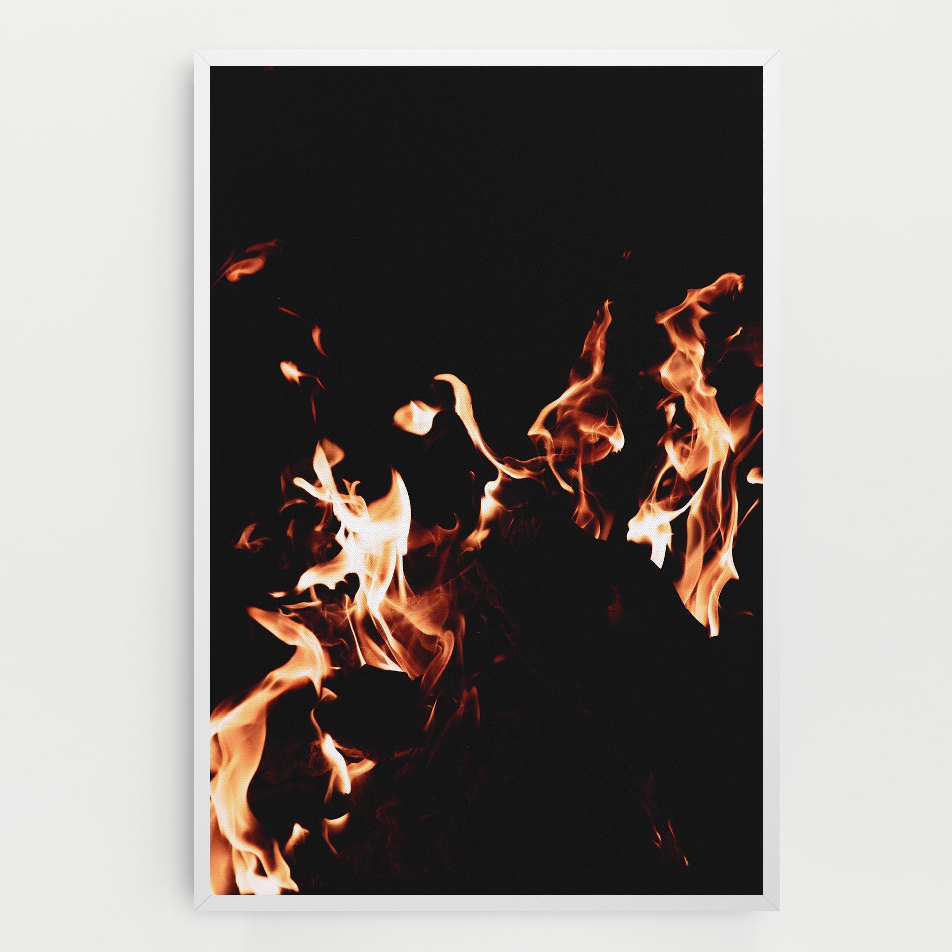 Leinwandbild Red Grey Fire mockup 0