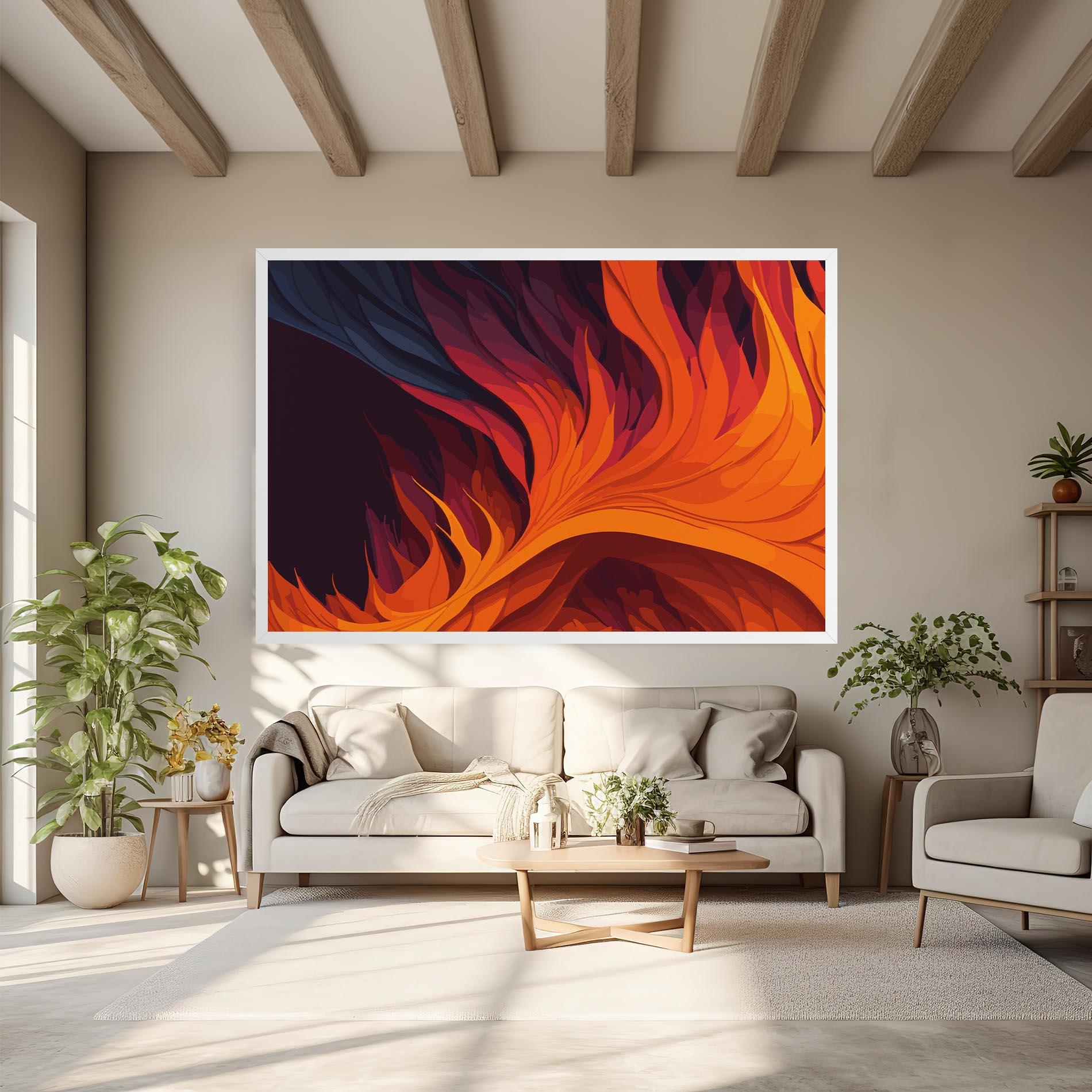 Leinwandbild Artistic Fire mockup 6