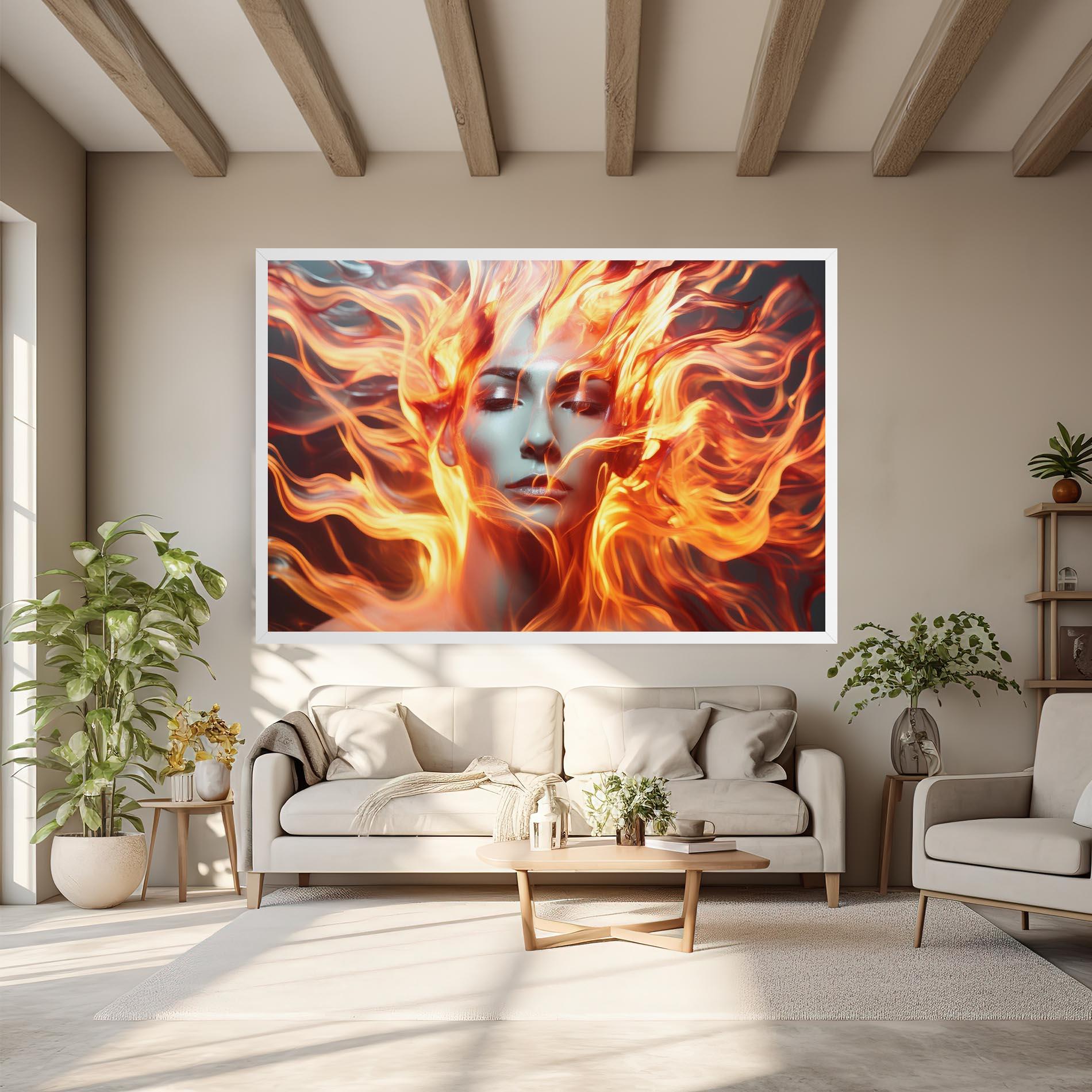 Leinwandbild Fire Hair mockup 6