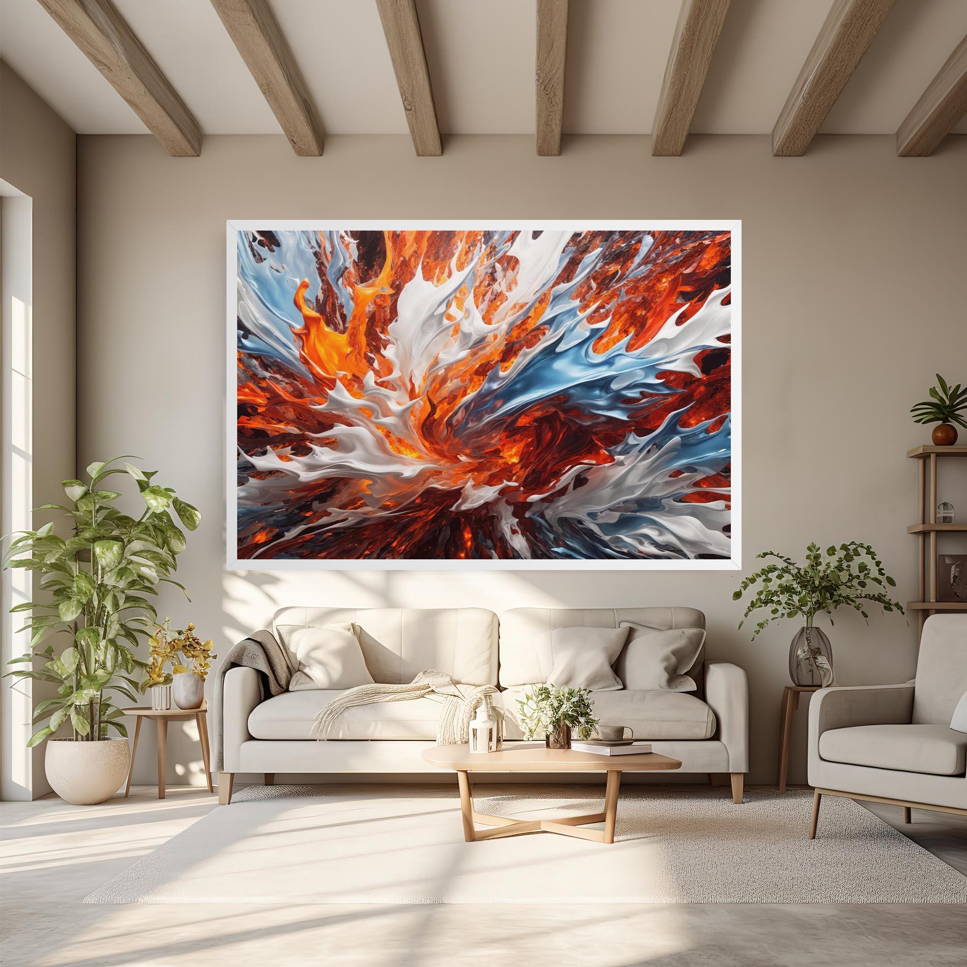 Leinwandbild Flame Rase mockup 6