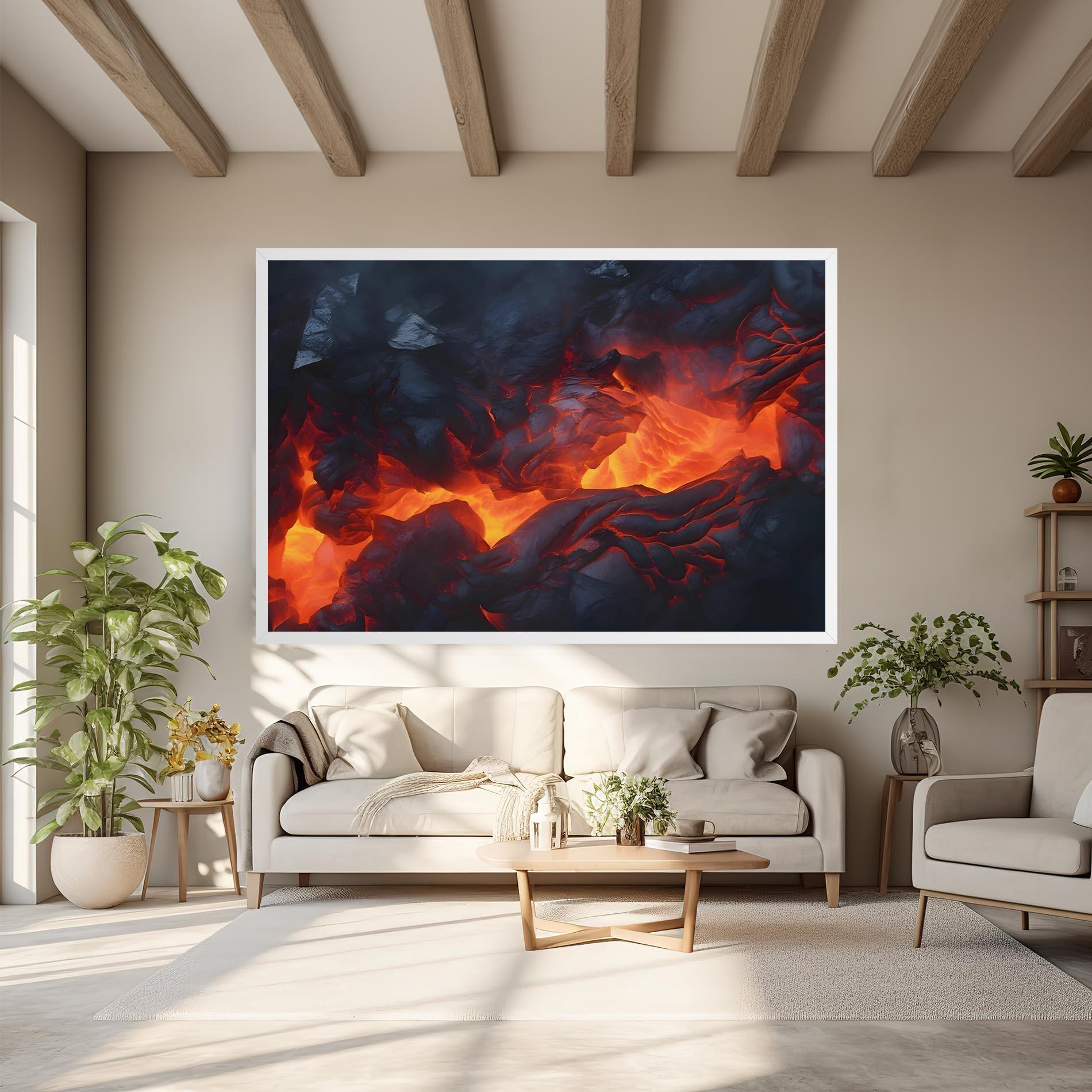 Leinwandbild Lava Art mockup 6