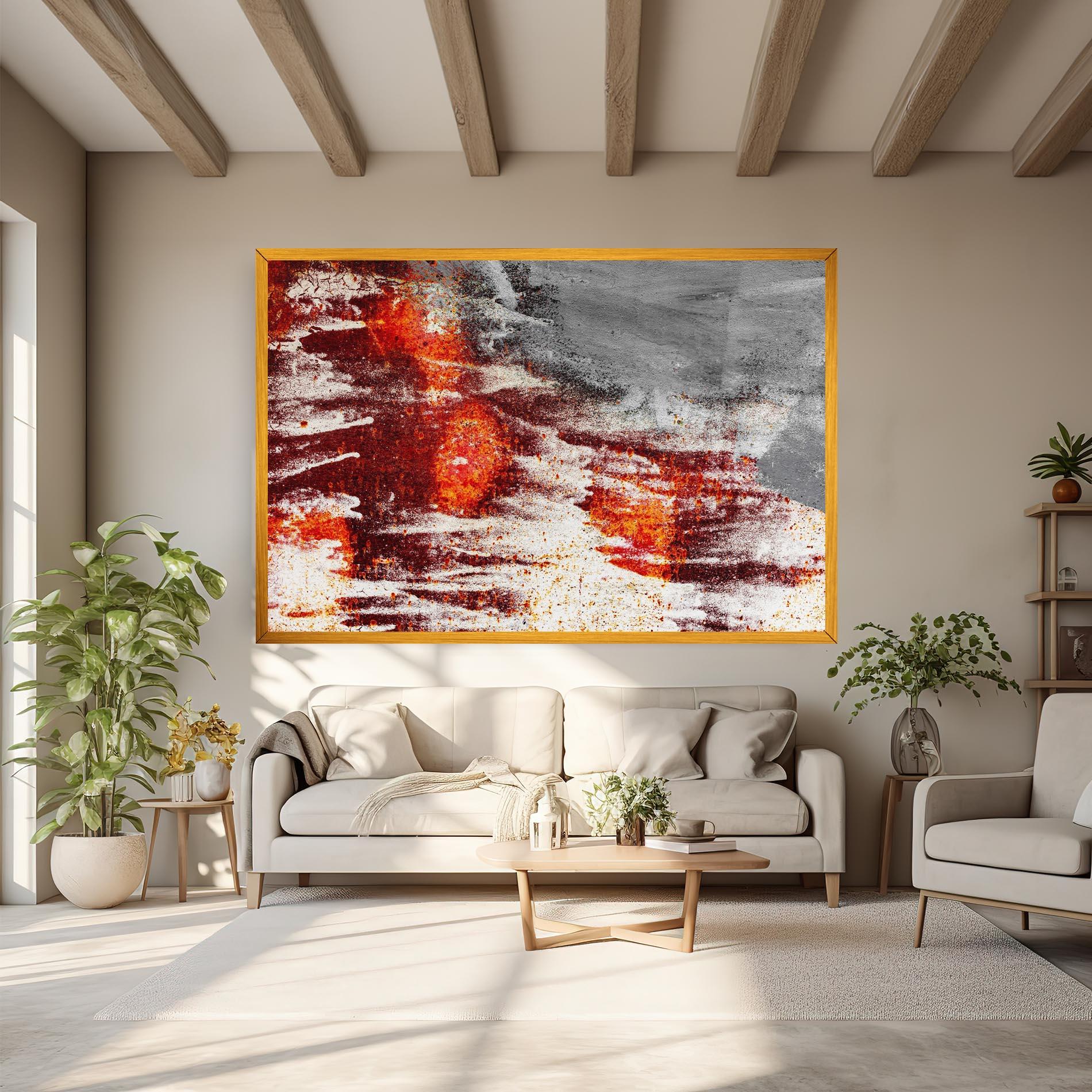 Leinwandbild Burning Sign mockup 6