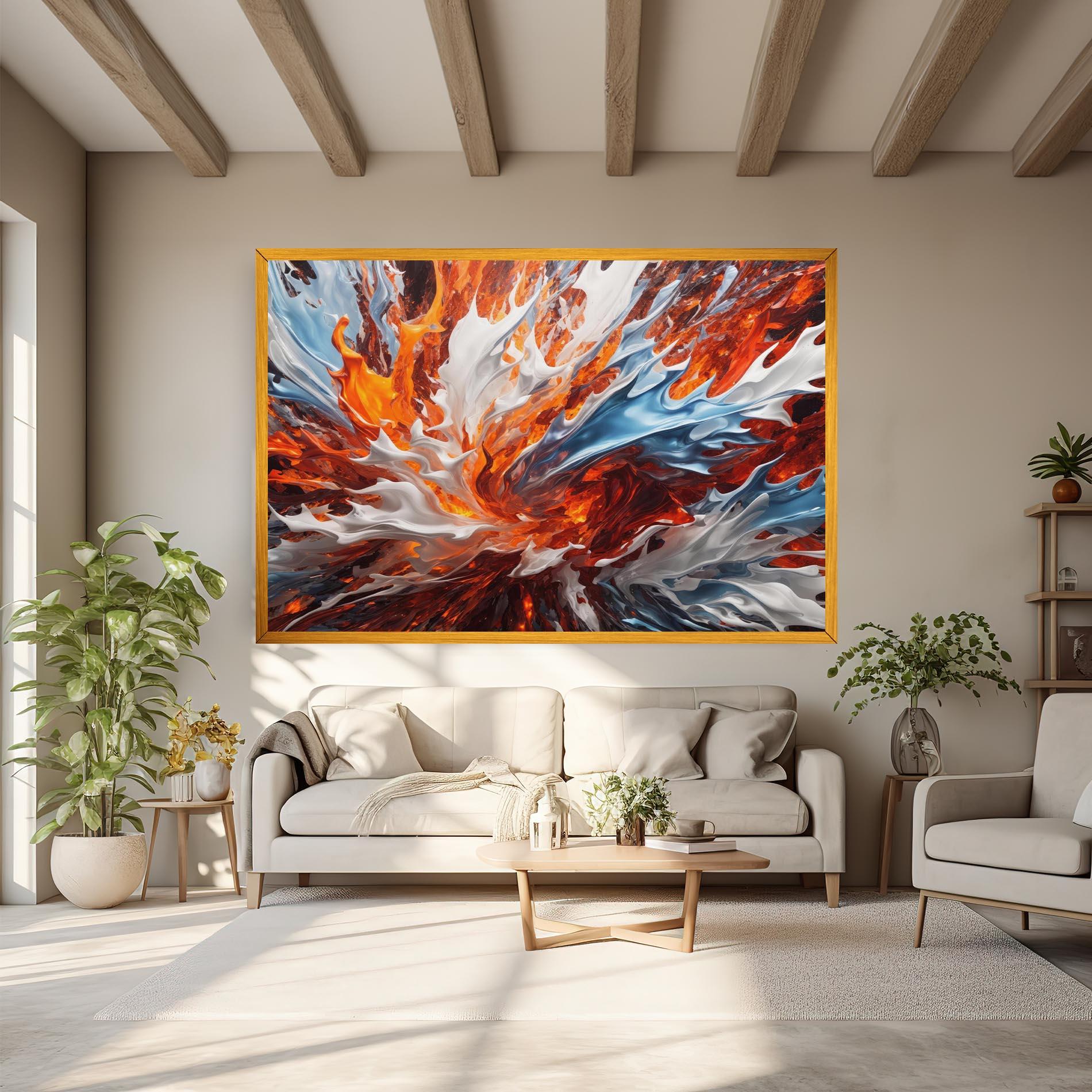 Leinwandbild Flame Rase mockup 6