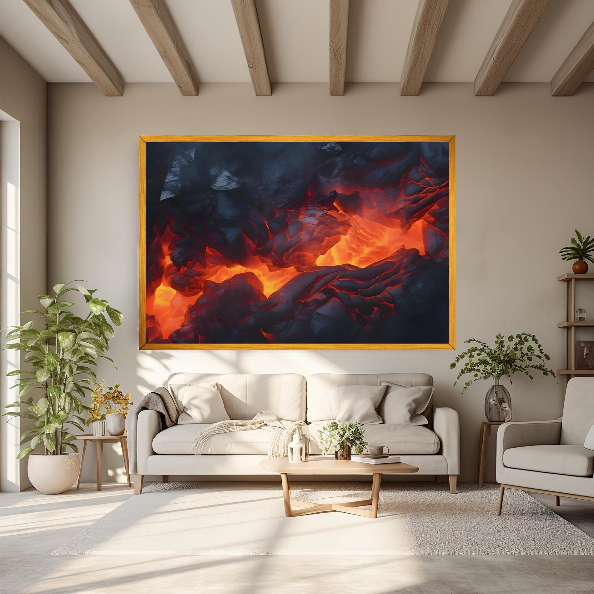 Leinwandbild Lava Art mockup 6