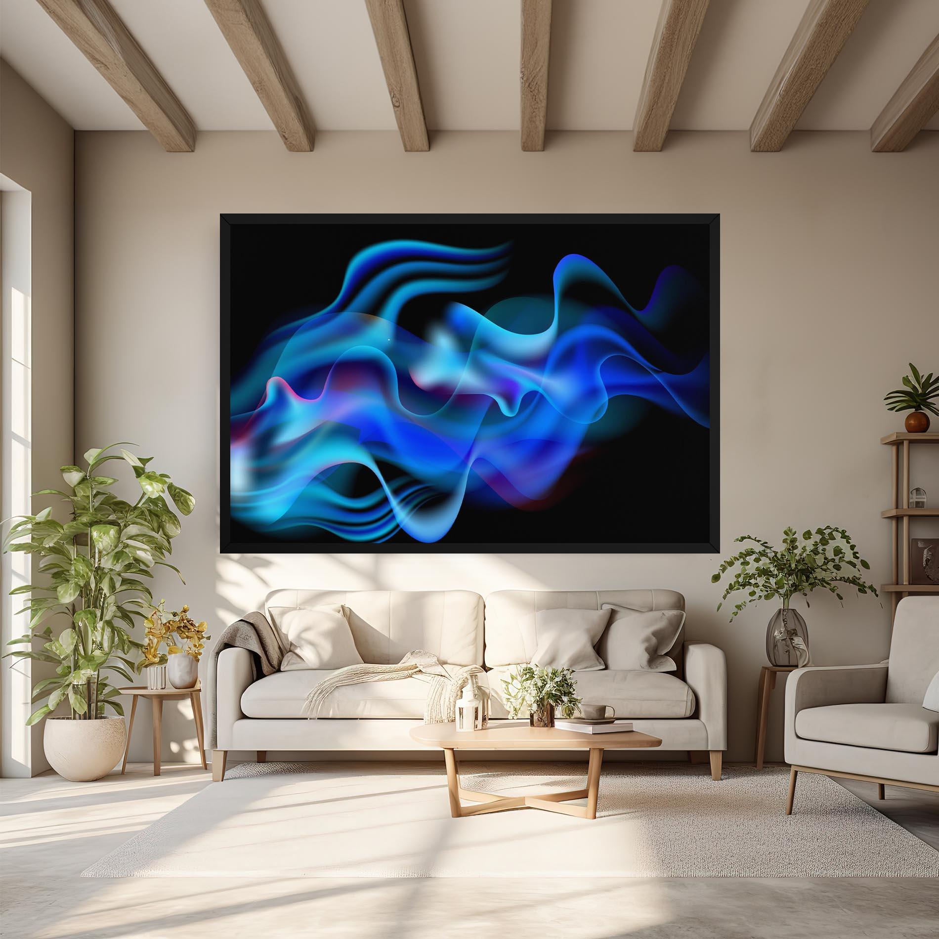 Leinwandbild Blue Fire mockup 6