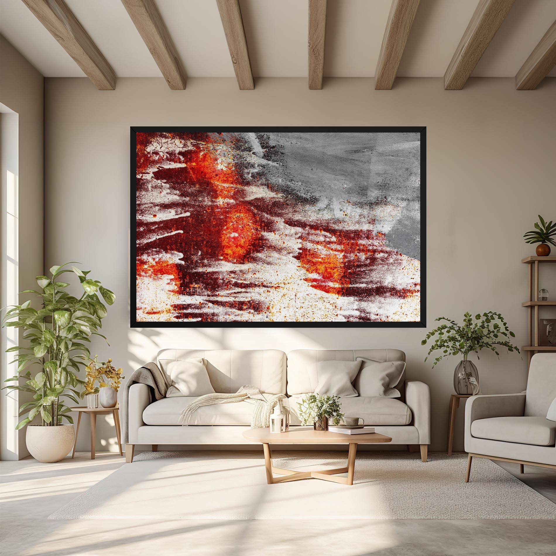 Leinwandbild Burning Sign mockup 6