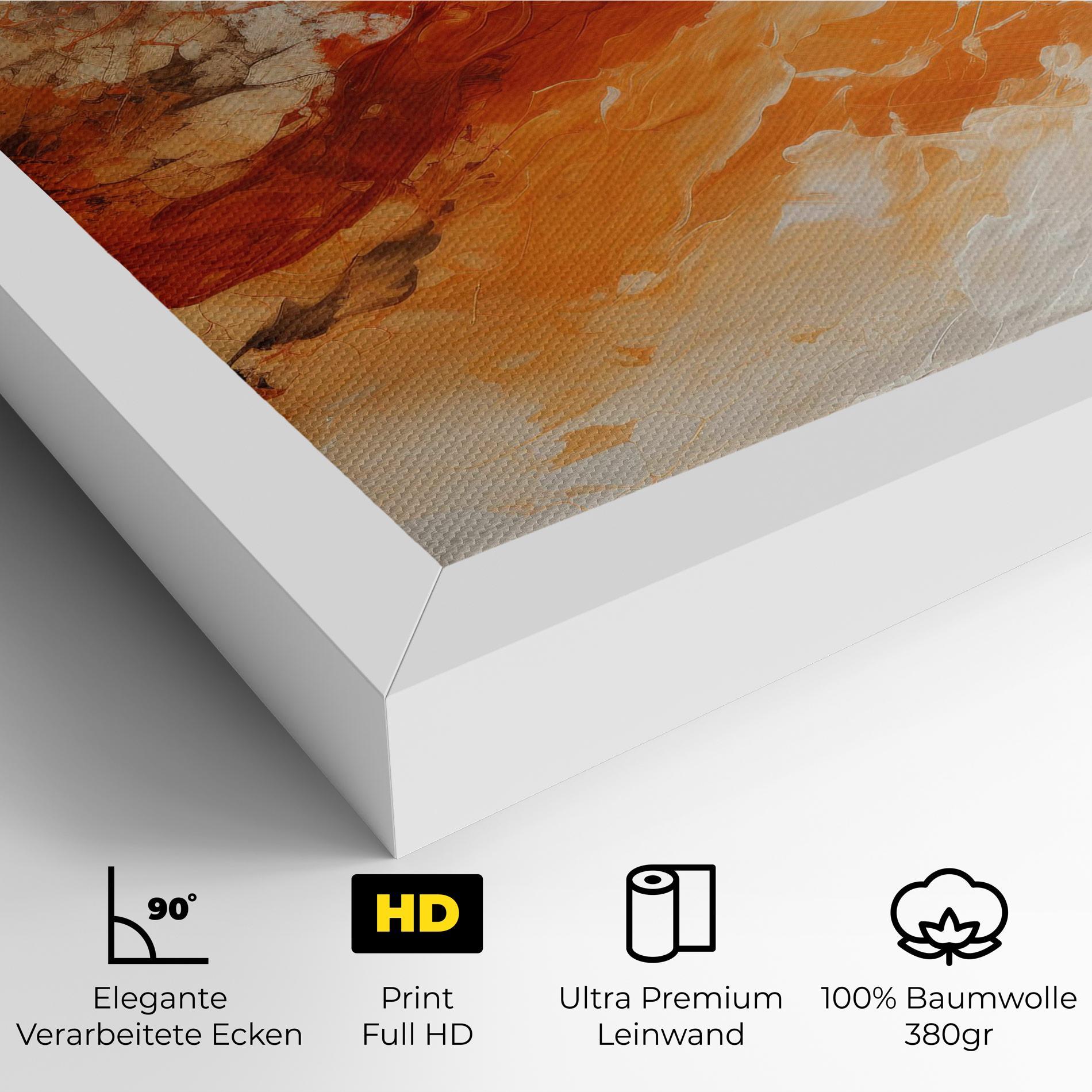 Leinwandbild Abstract Fire Painting mockup 4