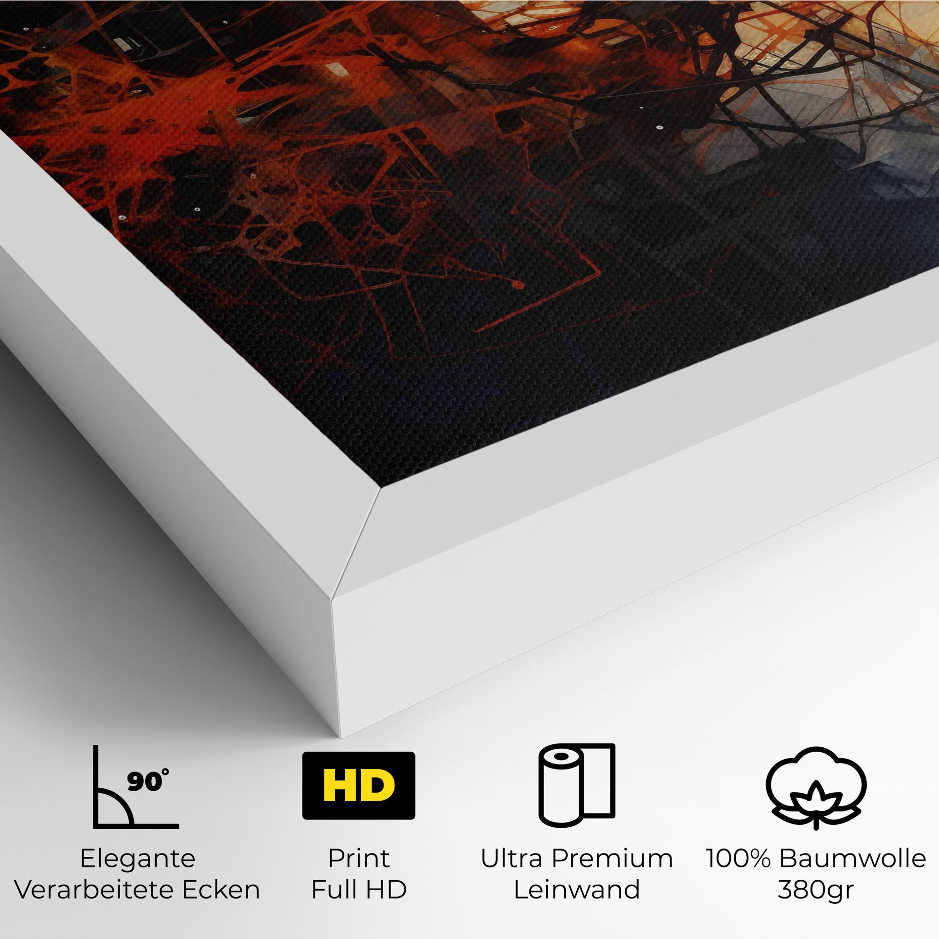 Leinwandbild Abstract Fire Style mockup 4