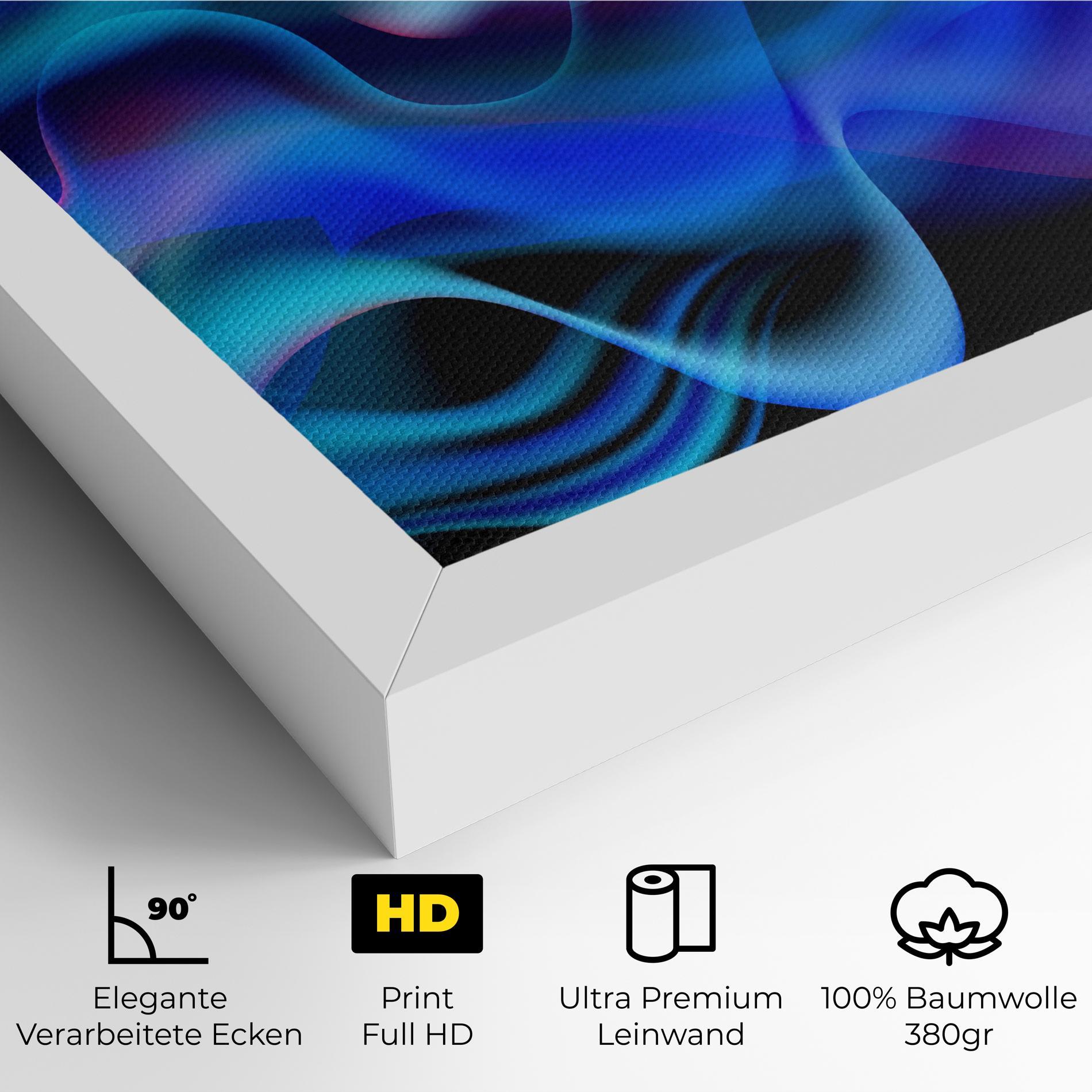 Leinwandbild Blue Fire mockup 4