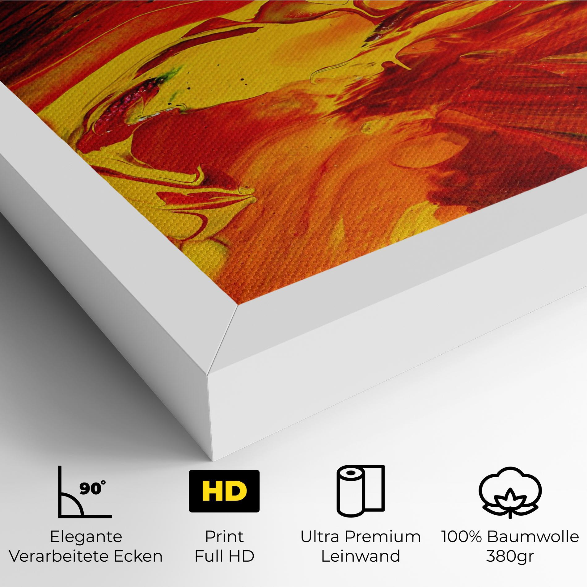 Leinwandbild Fire Painting mockup 4