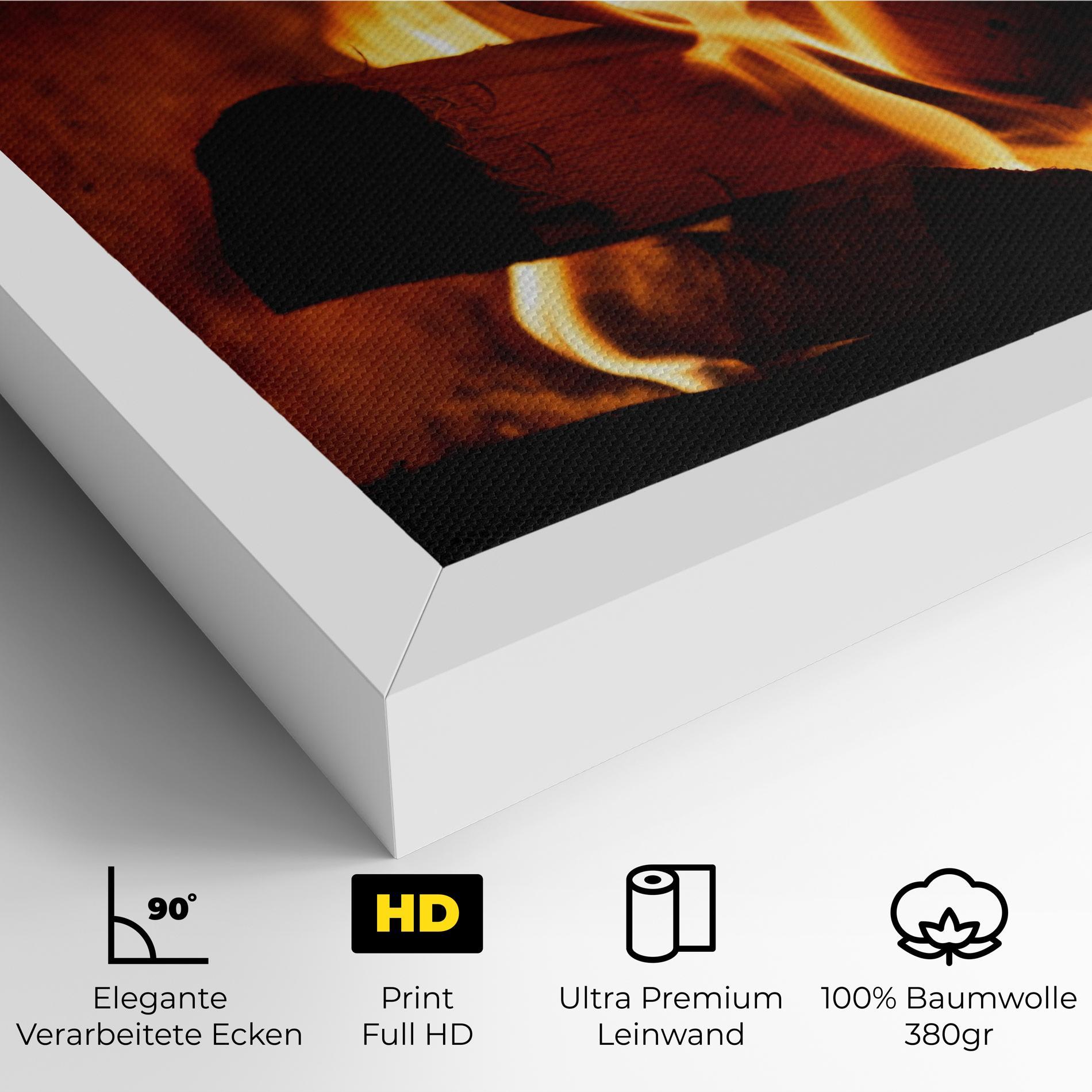 Leinwandbild Fire Wood View mockup 4