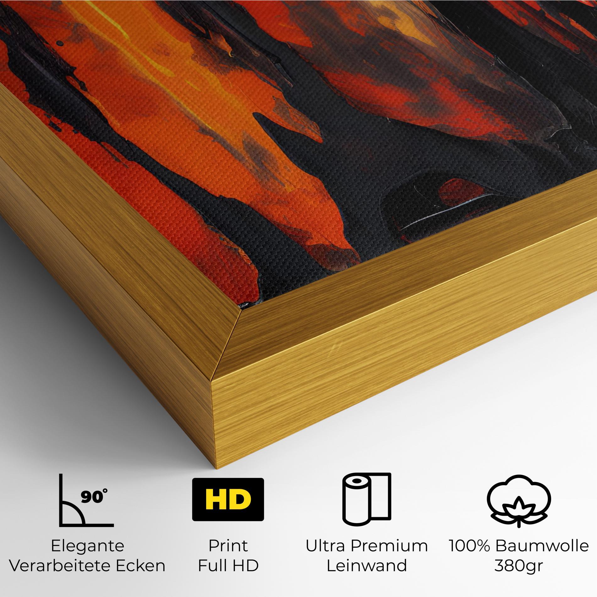 Leinwandbild Abstract Fire Art mockup 4