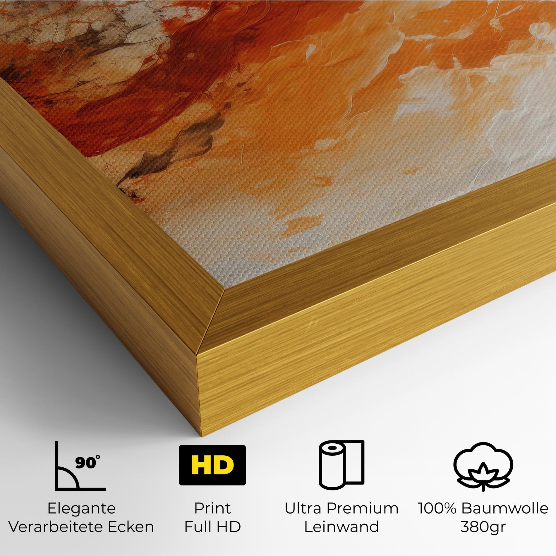 Leinwandbild Abstract Fire Painting mockup 4