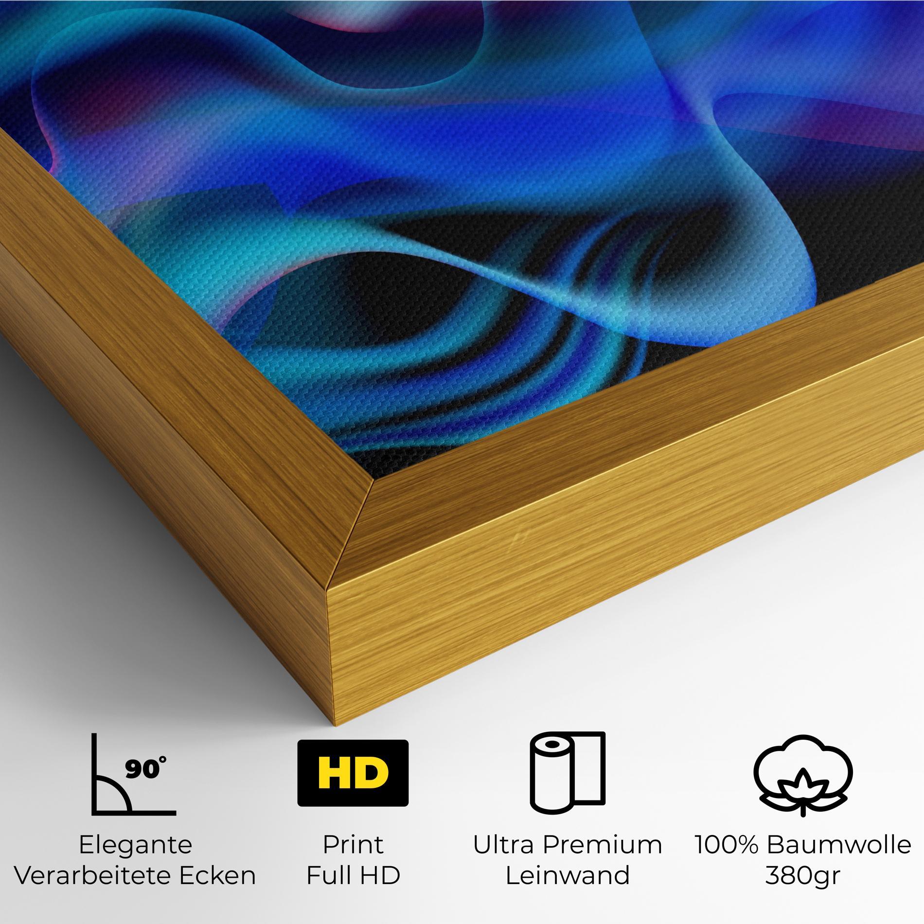 Leinwandbild Blue Fire mockup 4