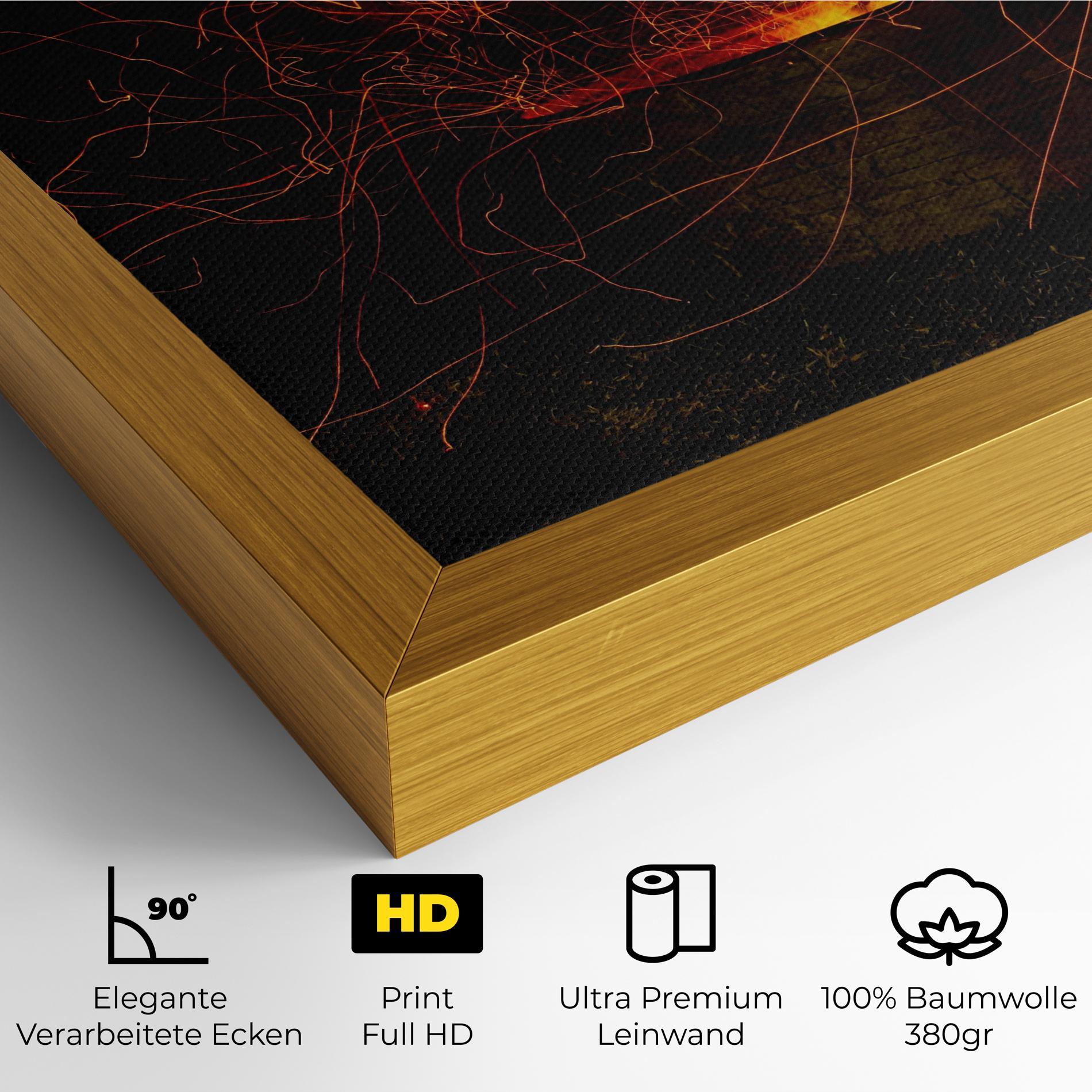 Leinwandbild Fire Drawing Effect mockup 4