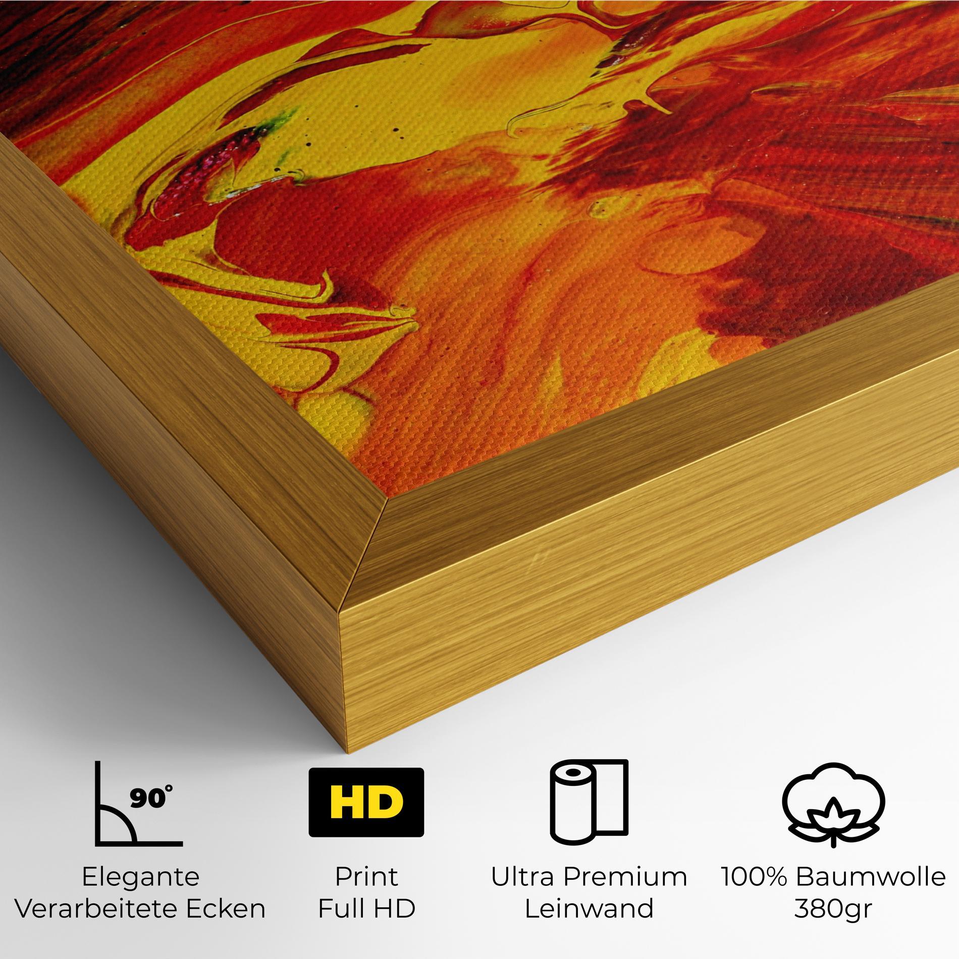 Leinwandbild Fire Painting mockup 4