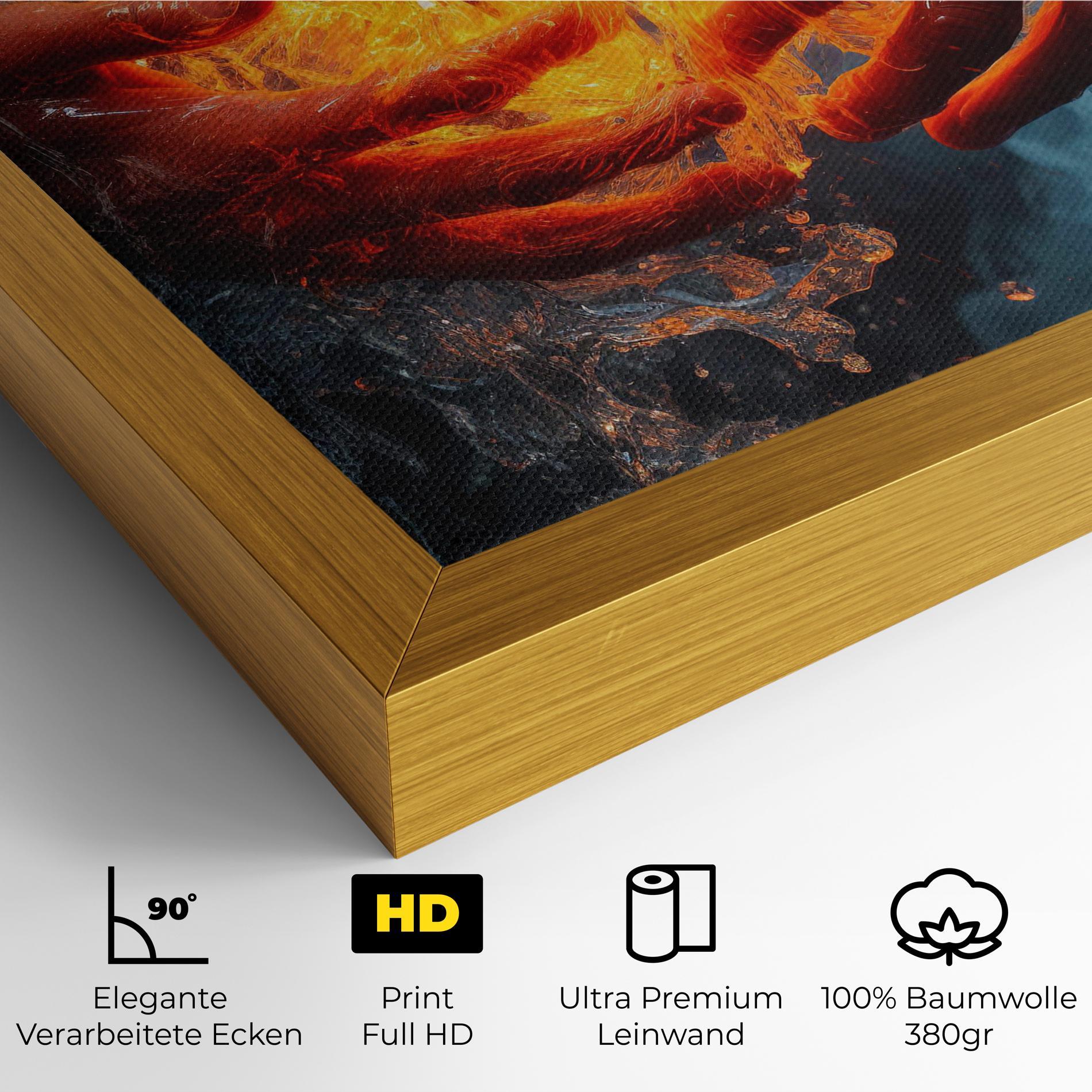 Leinwandbild Fire Water mockup 4