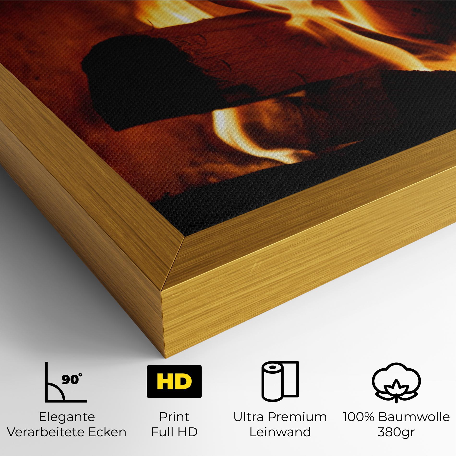 Leinwandbild Fire Wood View mockup 4