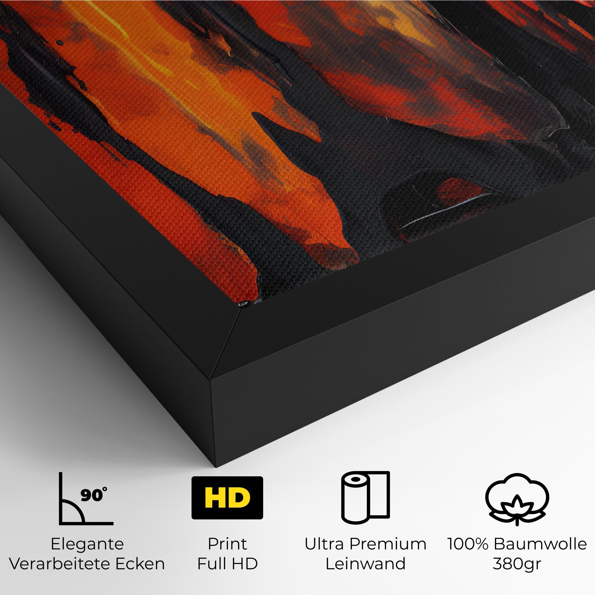 Leinwandbild Abstract Fire Art mockup 4