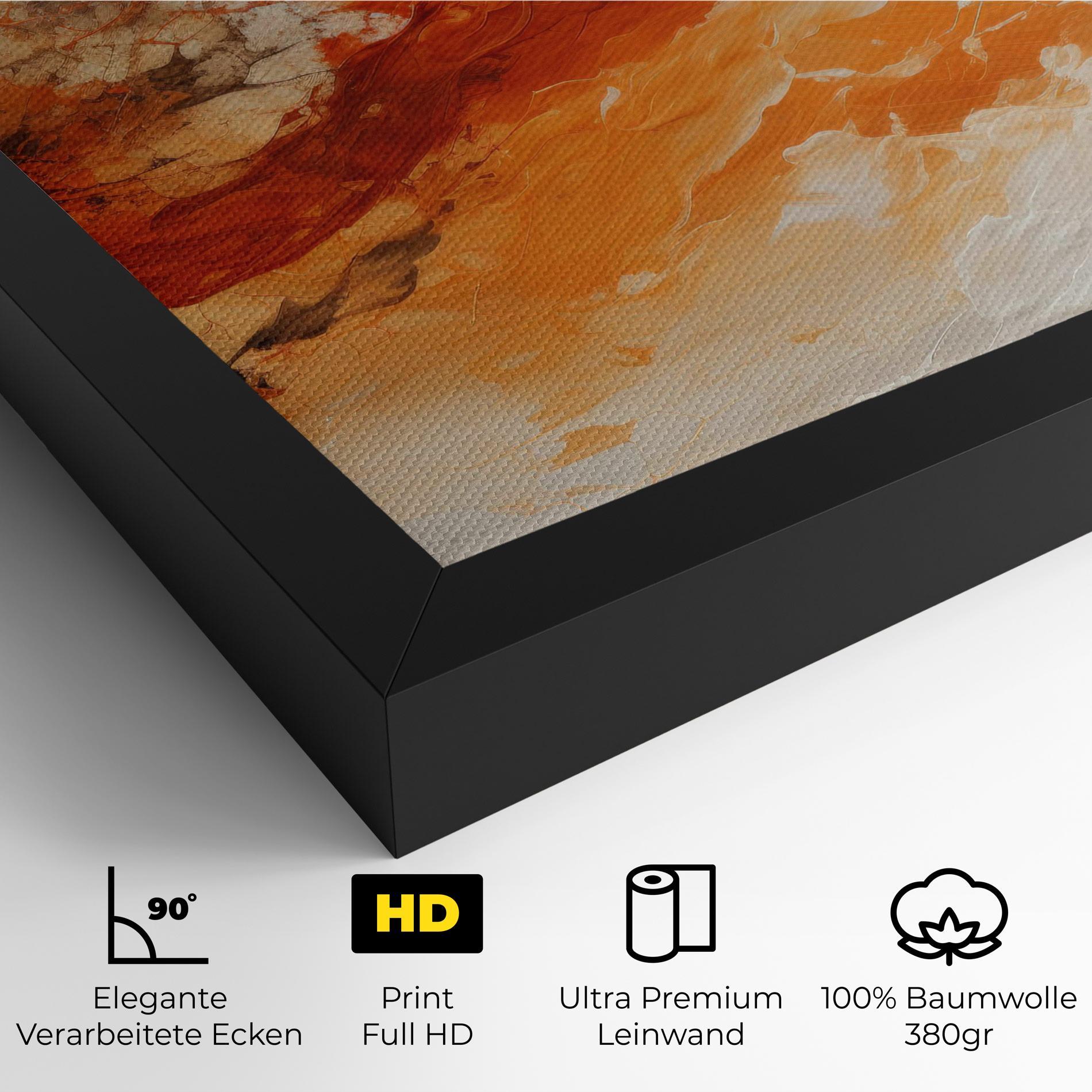 Leinwandbild Abstract Fire Painting mockup 4