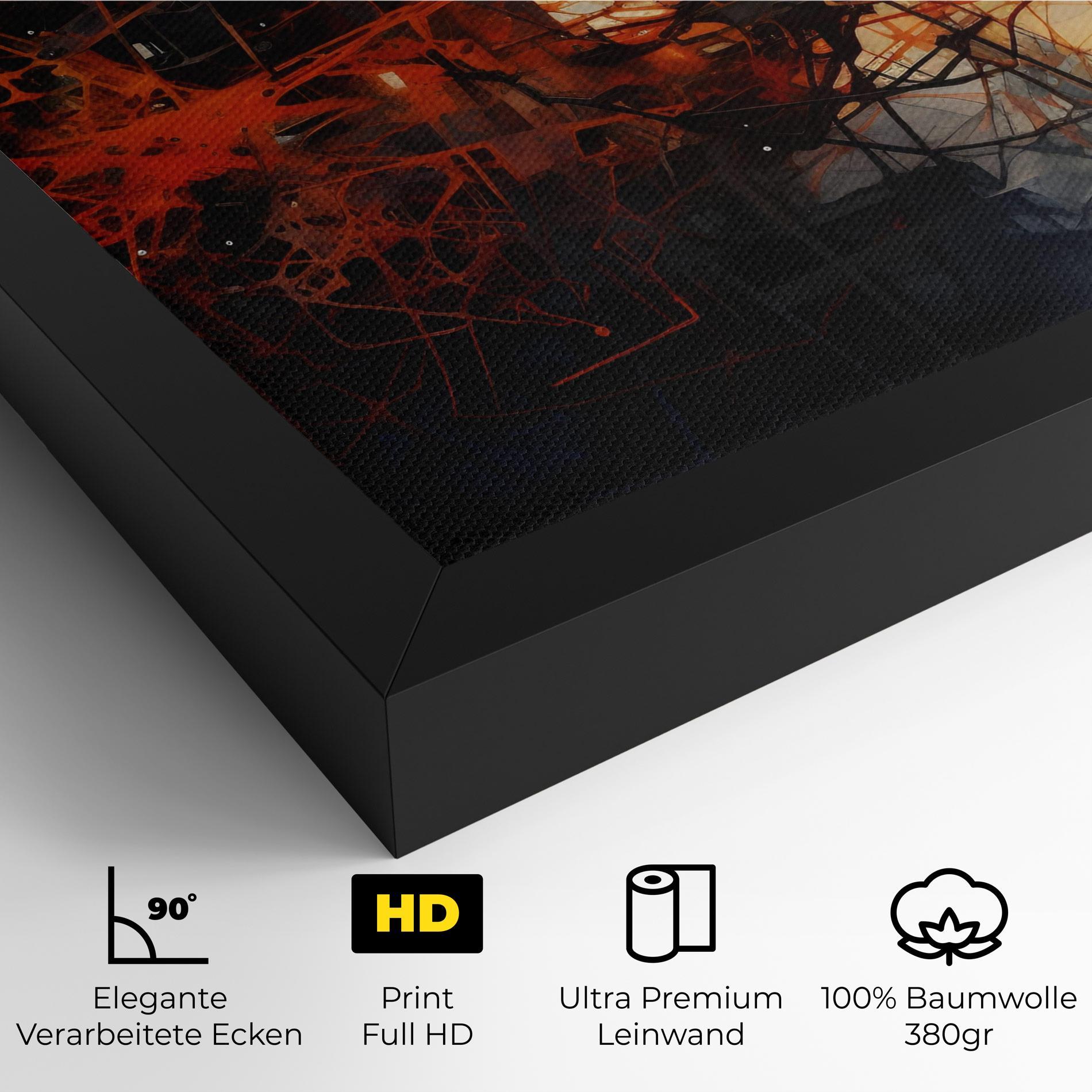 Leinwandbild Abstract Fire Style mockup 4
