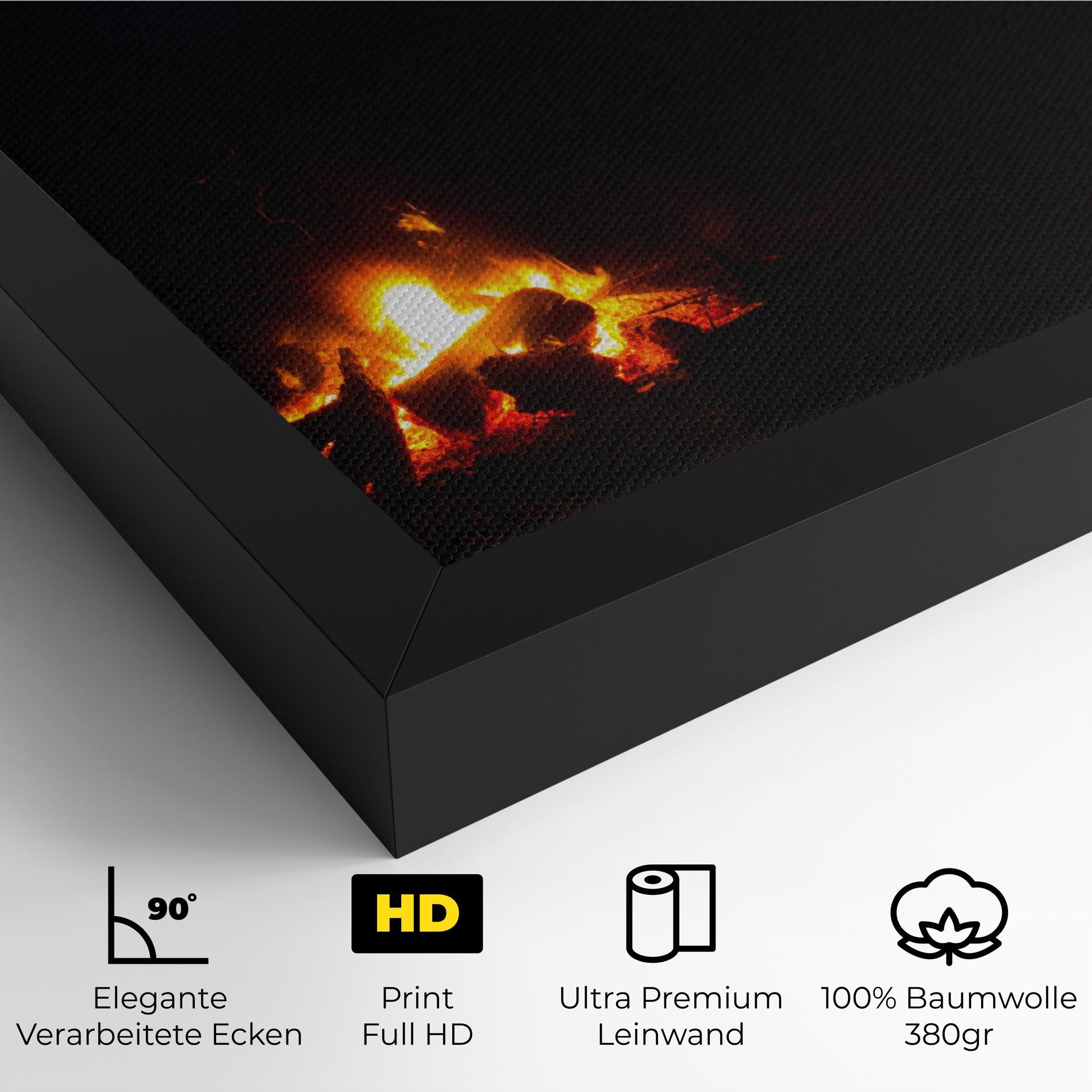 Leinwandbild Beautiful Fire View mockup 4