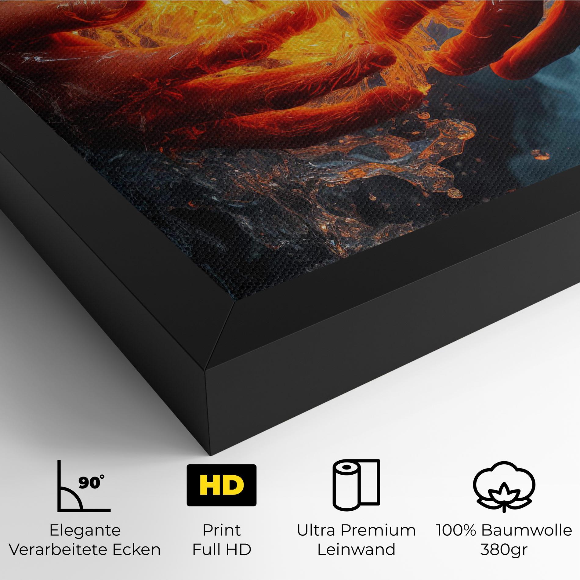 Leinwandbild Fire Water mockup 4
