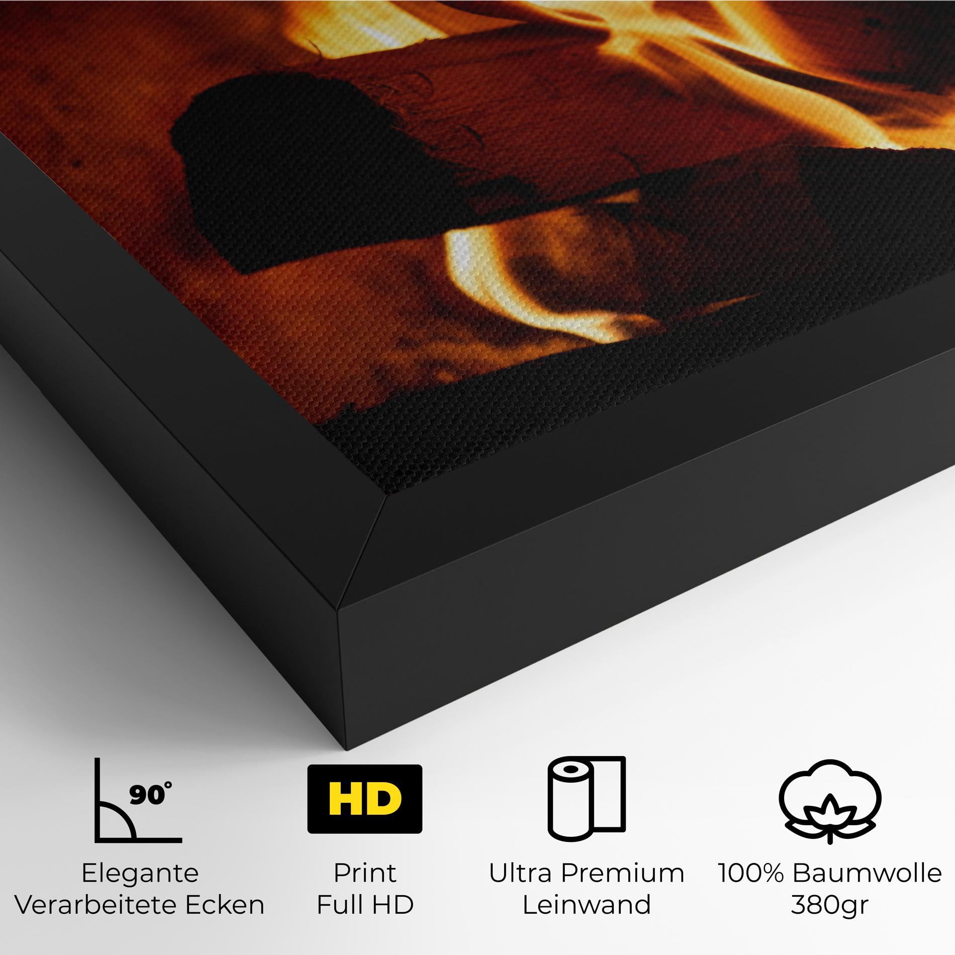 Leinwandbild Fire Wood View mockup 4