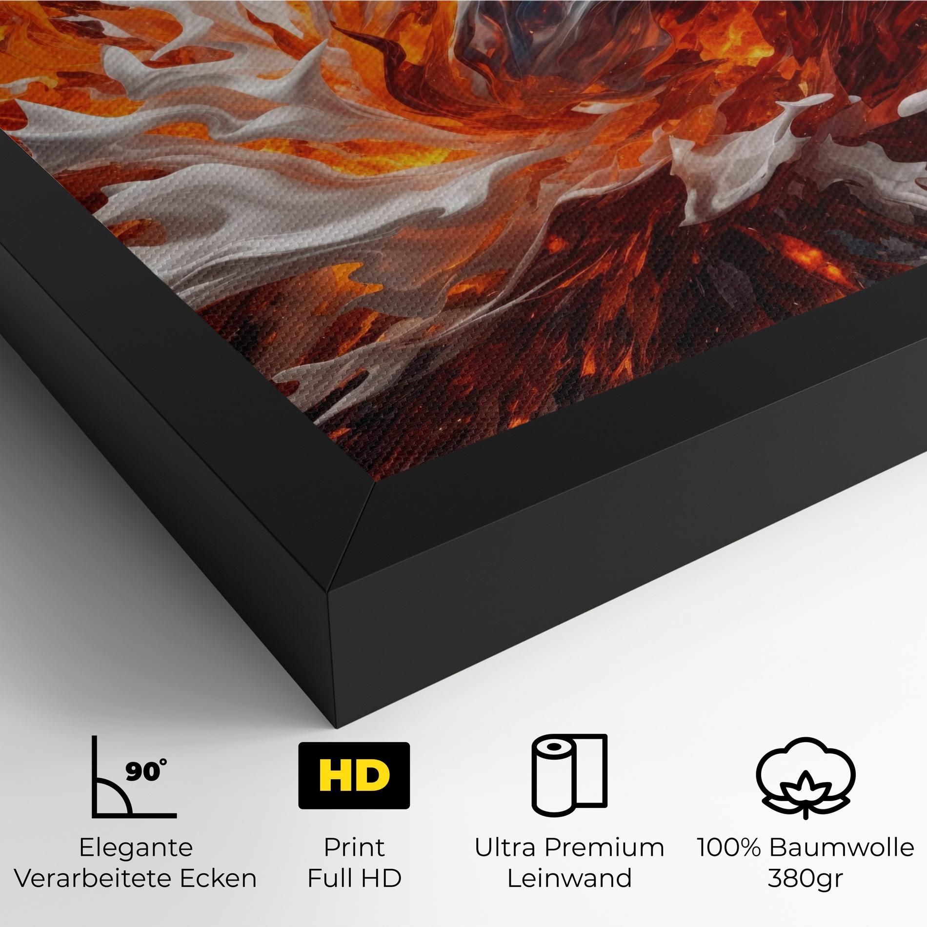 Leinwandbild Flame Rase mockup 4