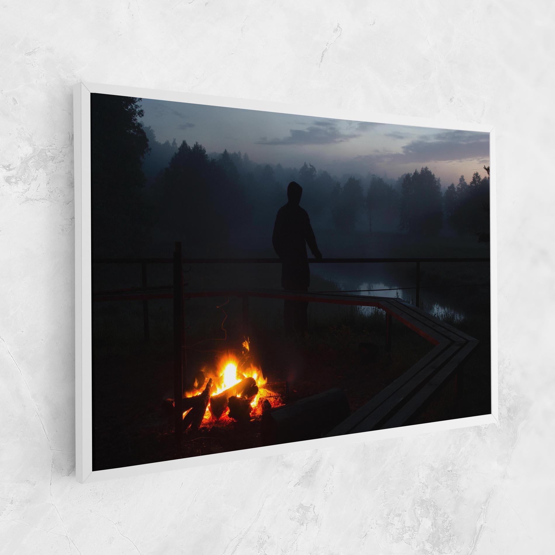 Leinwandbild Beautiful Fire View mockup 1