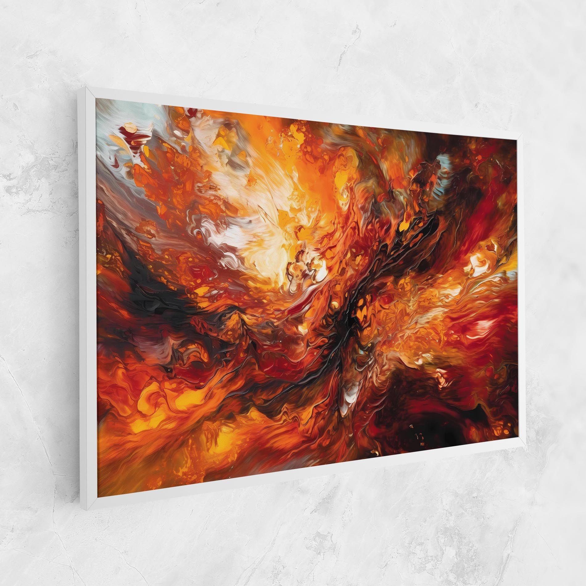 Fiery Red Orange Art mockup 1