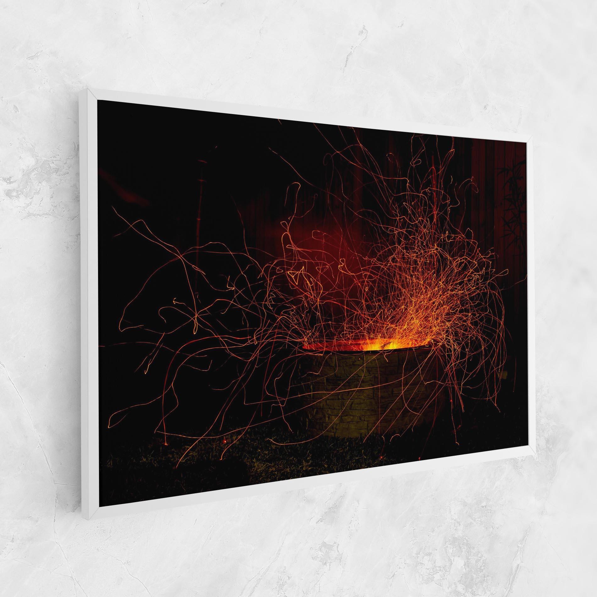 Leinwandbild Fire Drawing Effect mockup 1