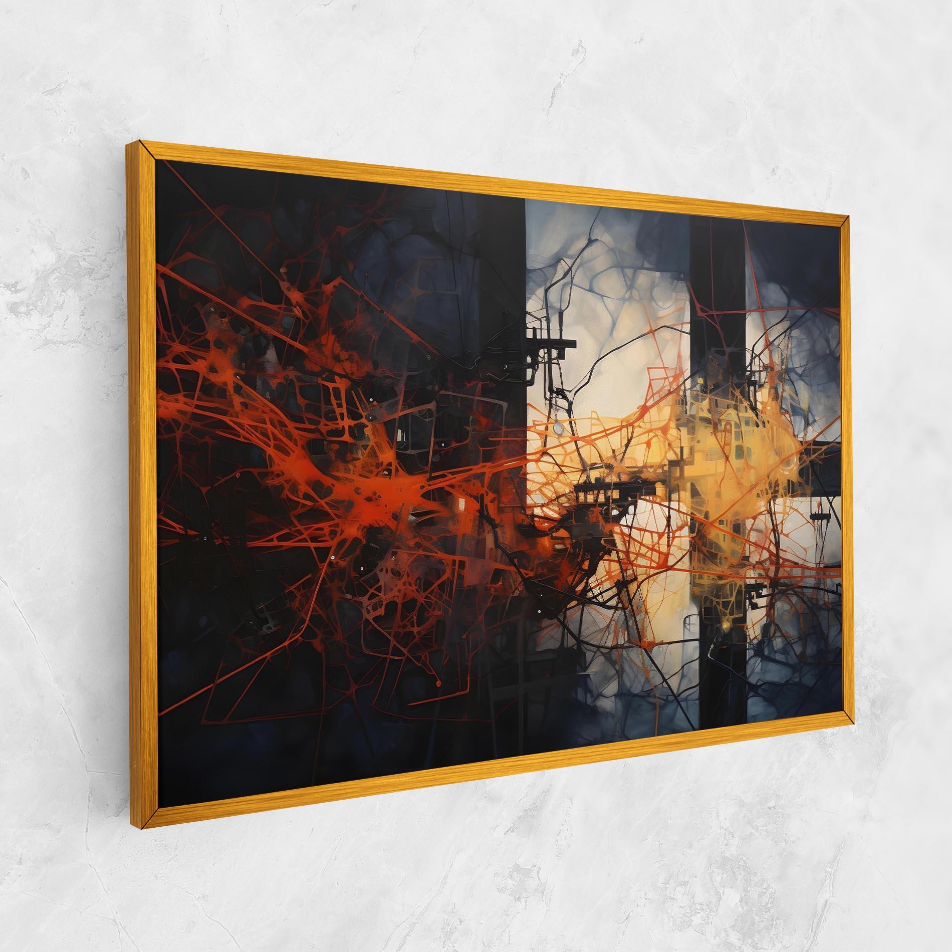 Leinwandbild Abstract Fire Style mockup 1