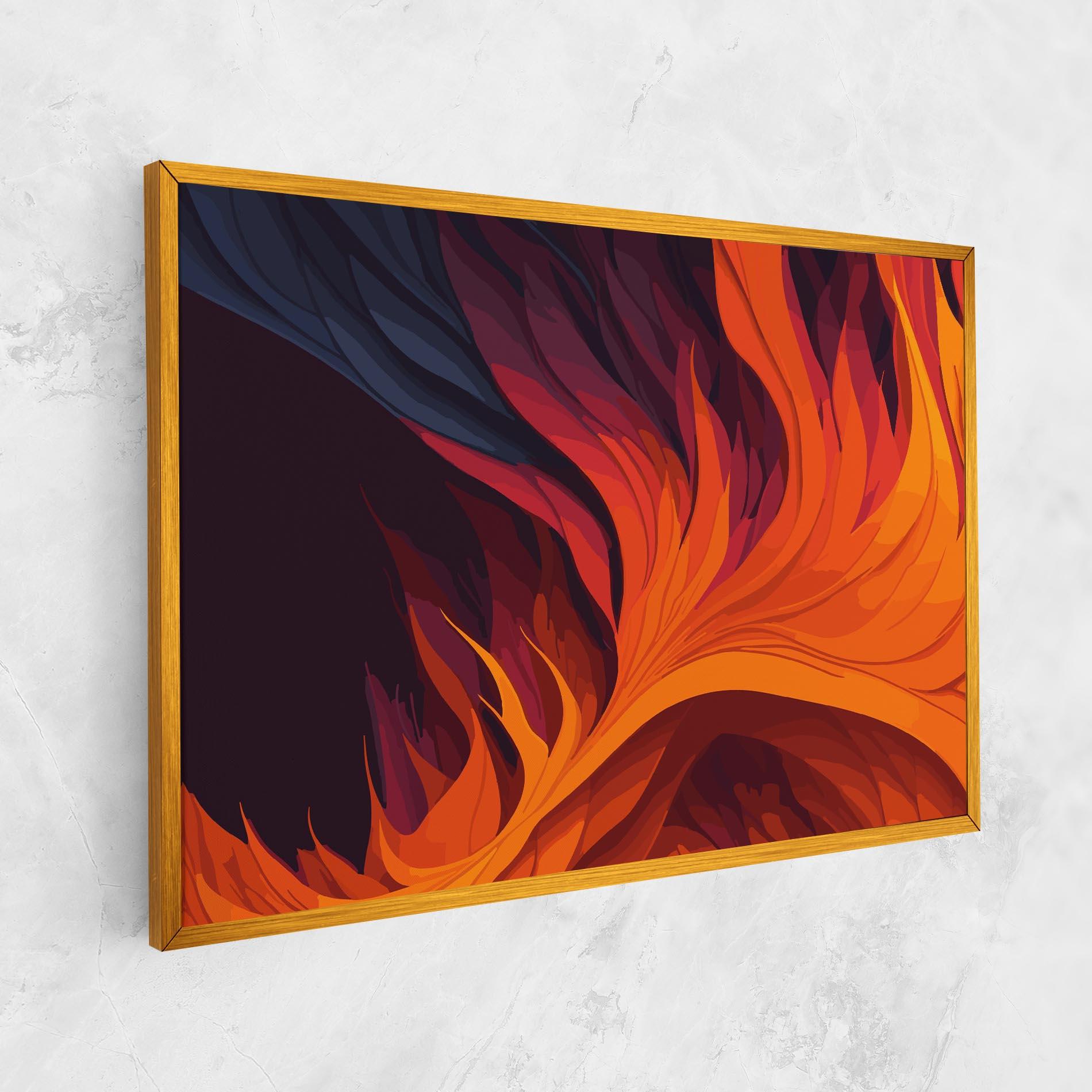 Leinwandbild Artistic Fire mockup 1