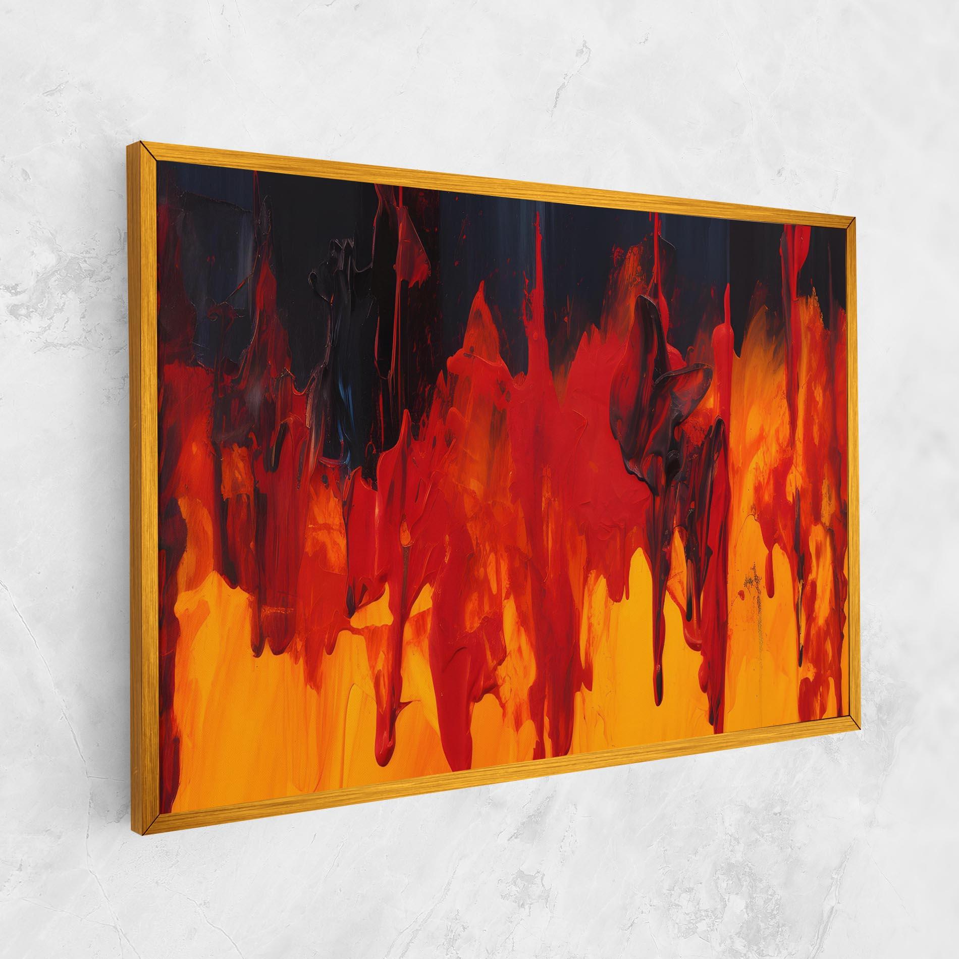 Leinwandbild Colorful Fire Art mockup 1